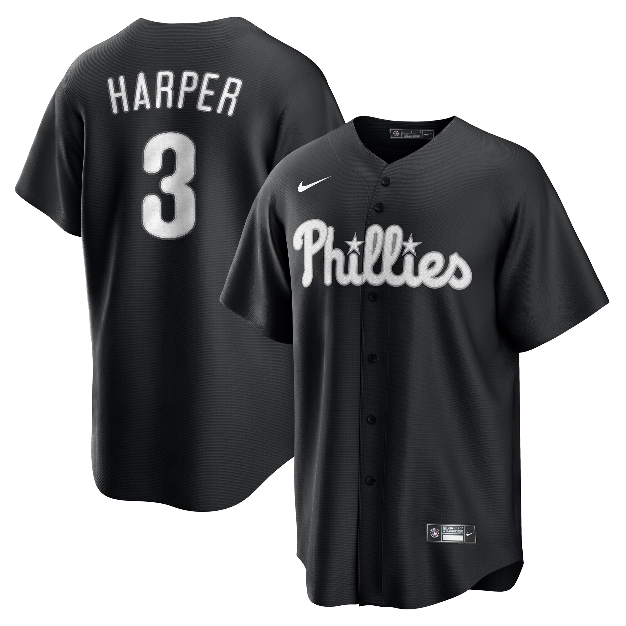 Bryce Harper Philadelphia Phillies Nike Replica Player Jersey – Black