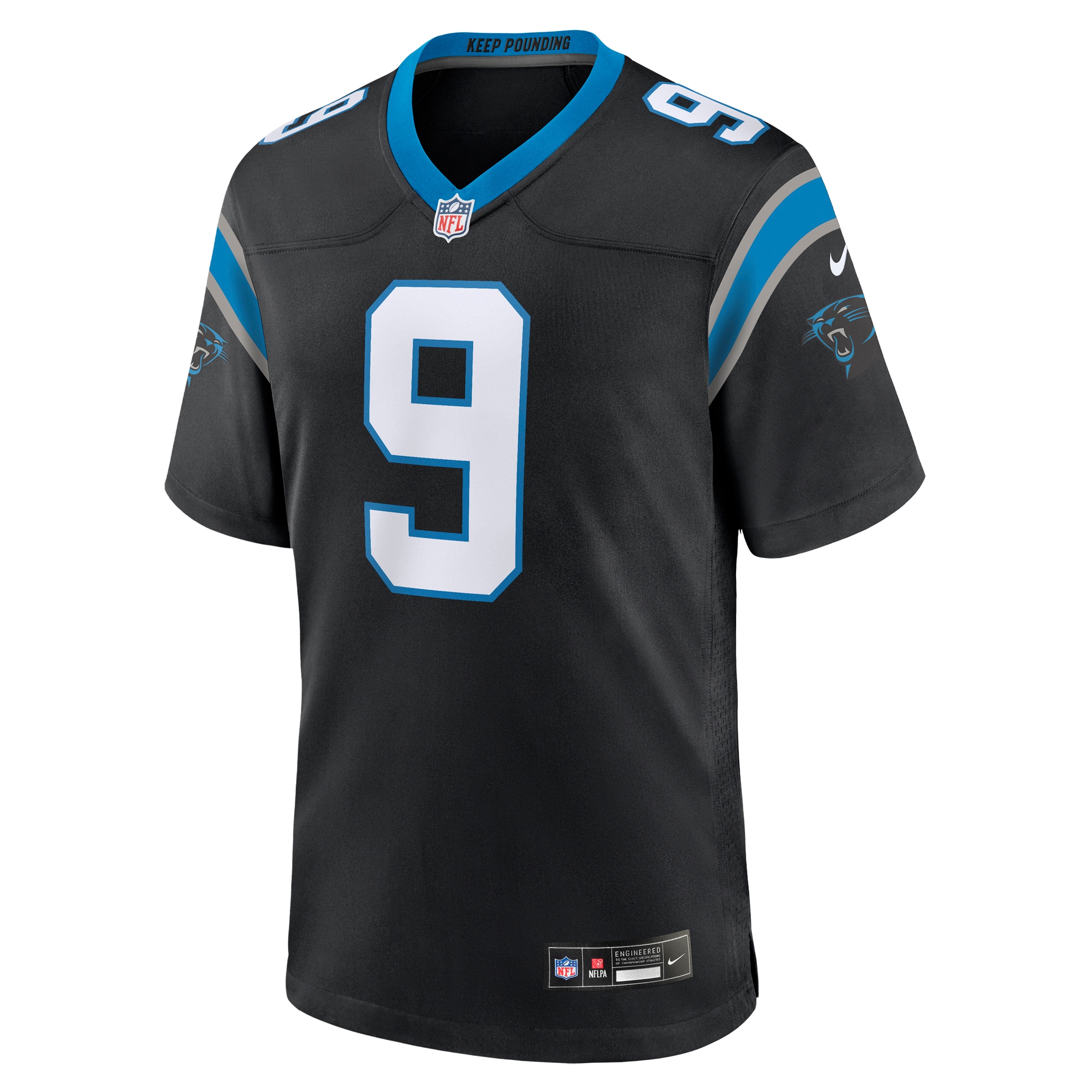 Bryce Young Carolina Panthers Nike Team Game Jersey – Black Clowdercats