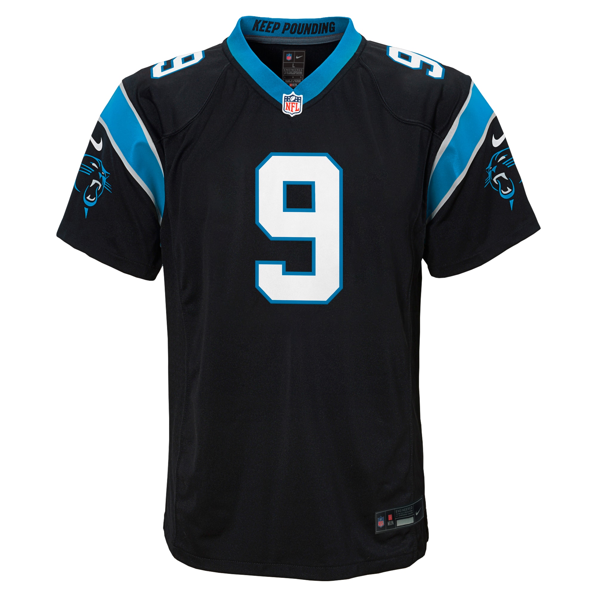 Bryce Young Carolina Panthers Nike Youth Game Jersey – Black Clowdercats