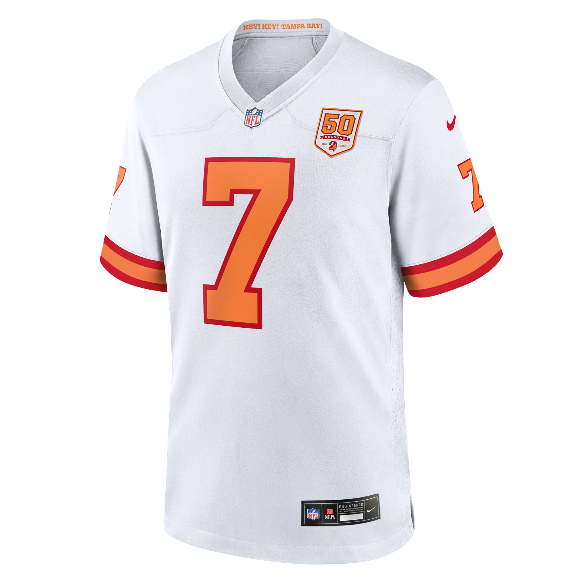 Bucky Irving ’76 Tampa Bay Buccaneers Nike 50th Season Game Jersey – White Clowdercats