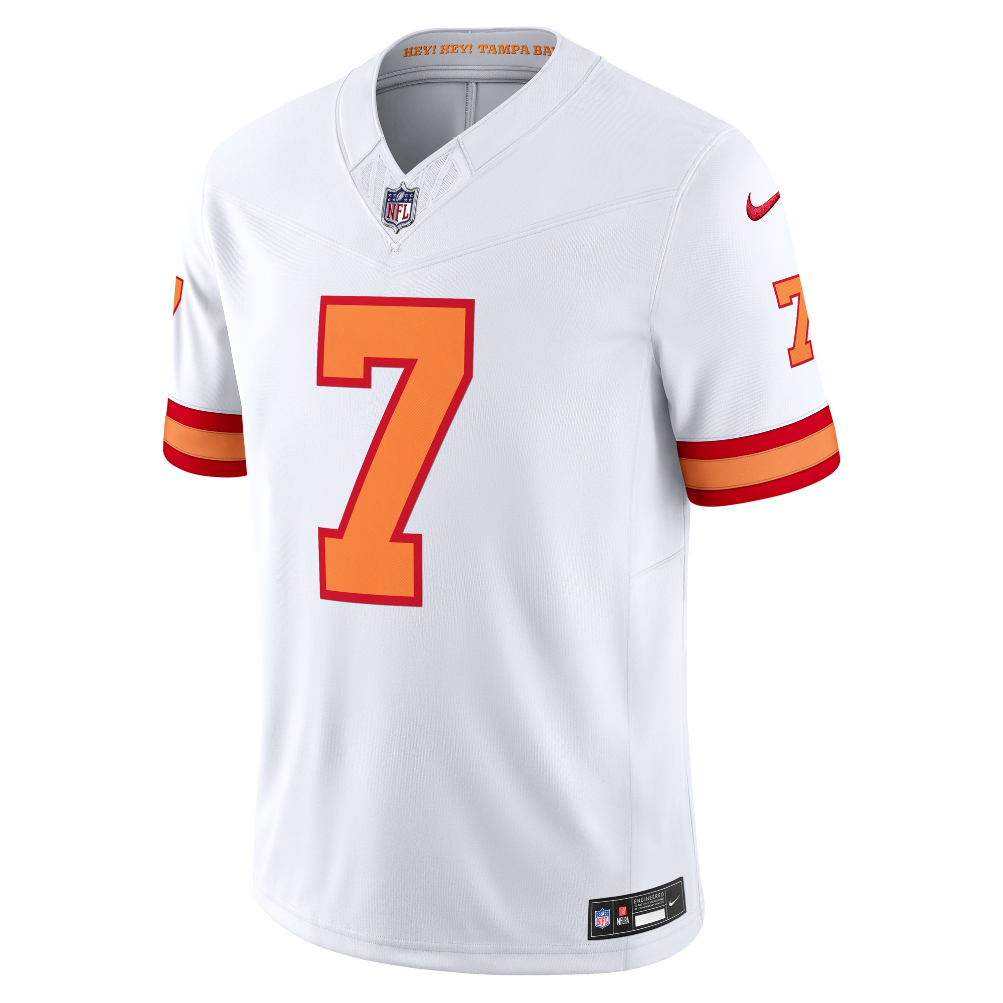 Bucky Irving ’76 Tampa Bay Buccaneers Nike Vapor F.U.S.E. Player Limited Jersey – White Clowdercats