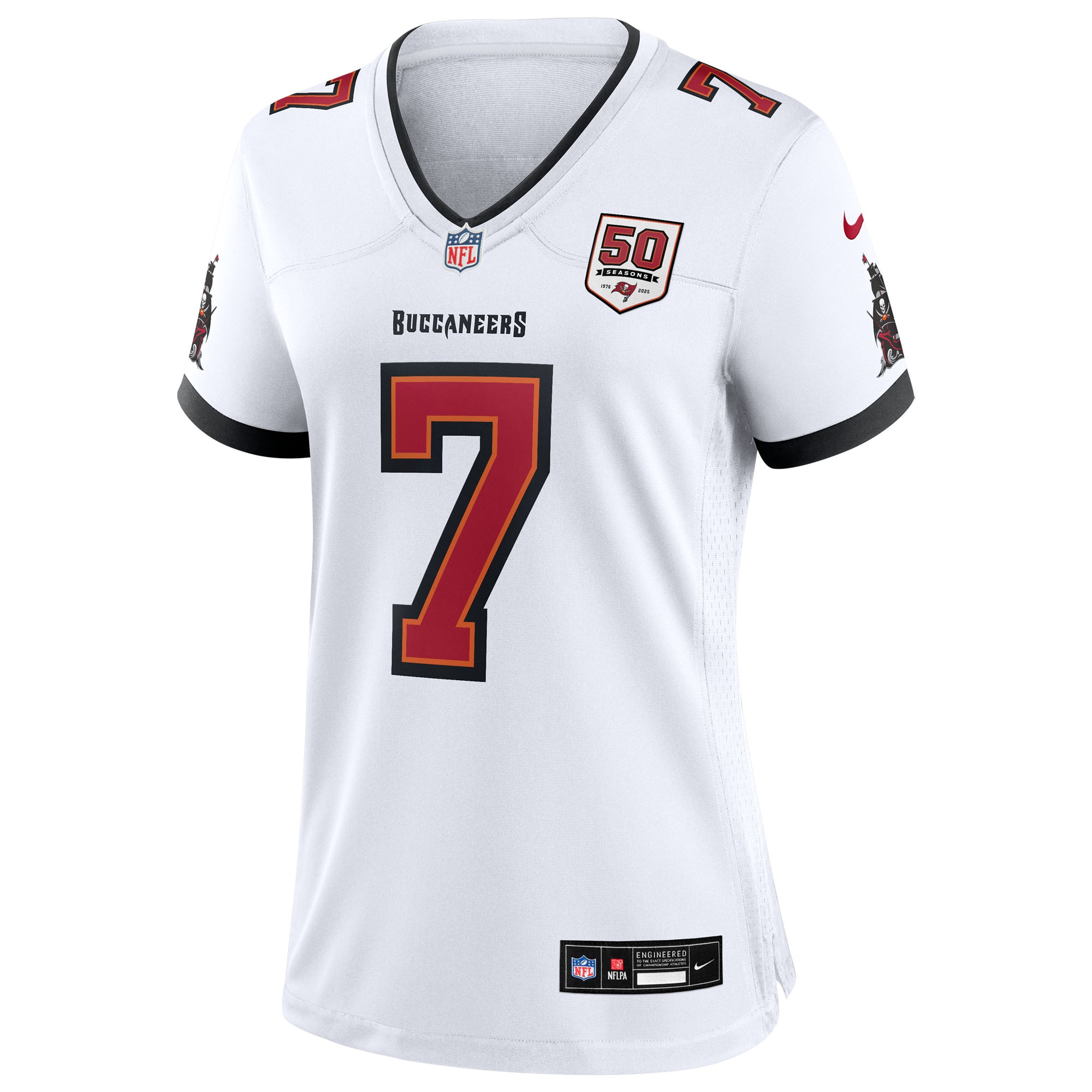 Bucky Irving Tampa Bay Buccaneers Nike Women’s 50th Season White Game Jersey – White Clowdercats