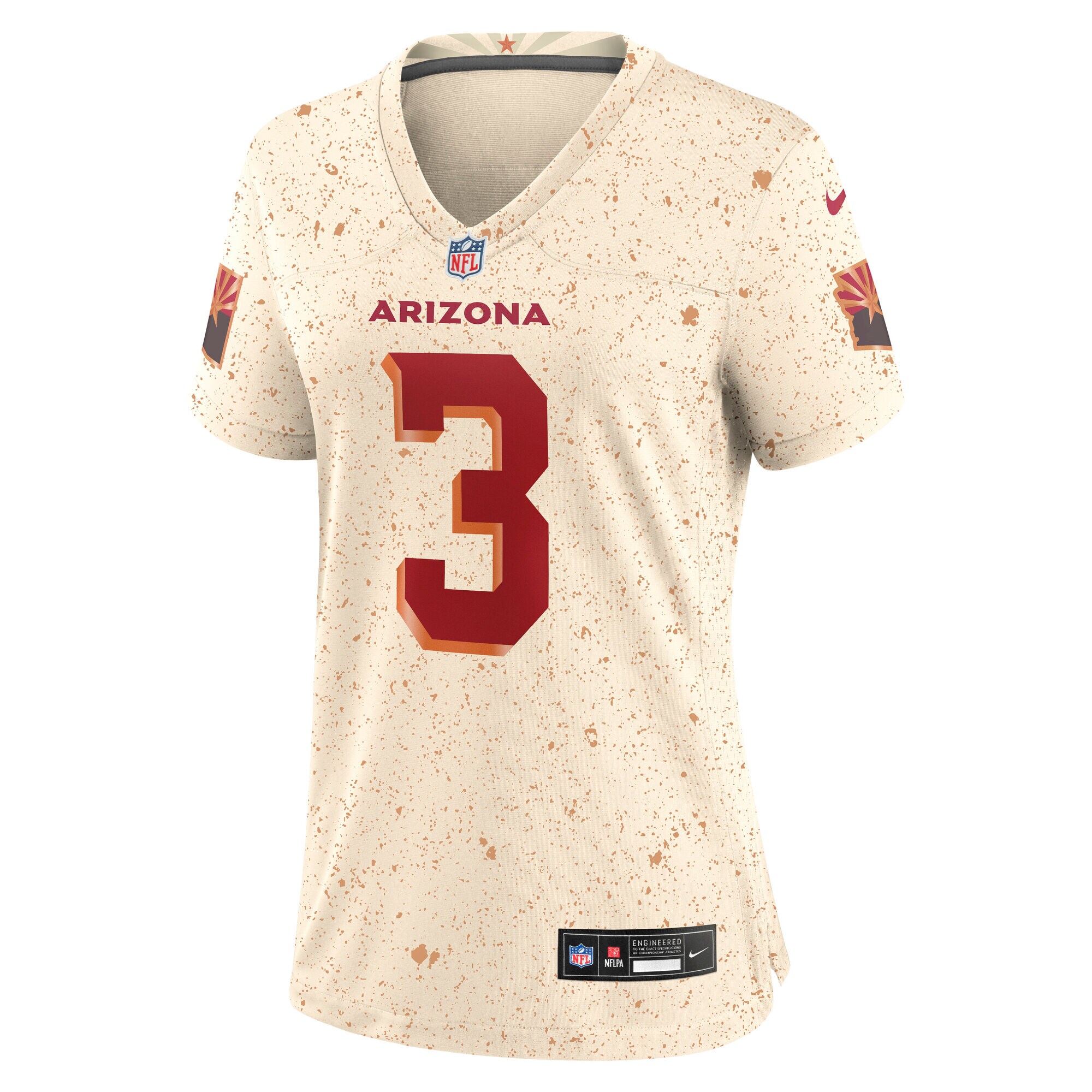 Budda Baker Arizona Cardinals Nike Women’s 2025 Rivalries Collection Game Jersey – Natural Clowdercats
