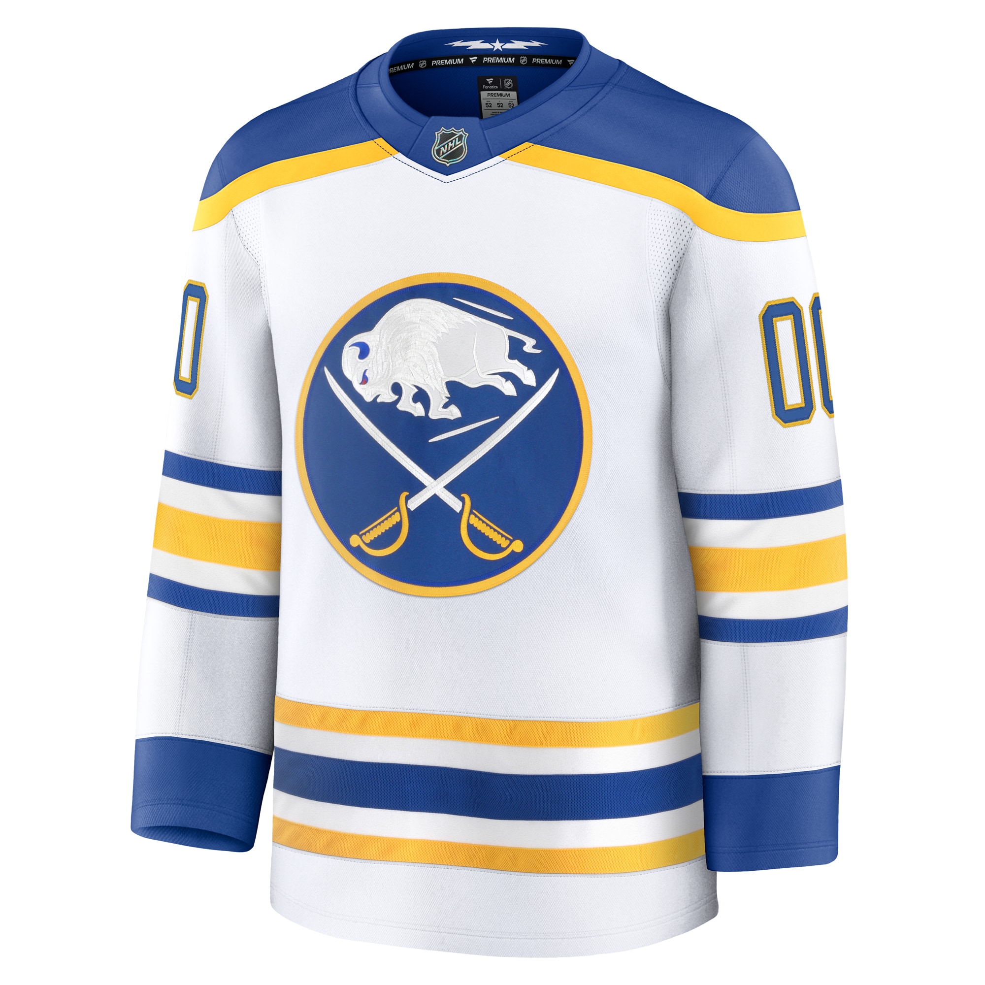 Buffalo Sabres Fanatics Away Premium Custom Jersey – White Clowdercats