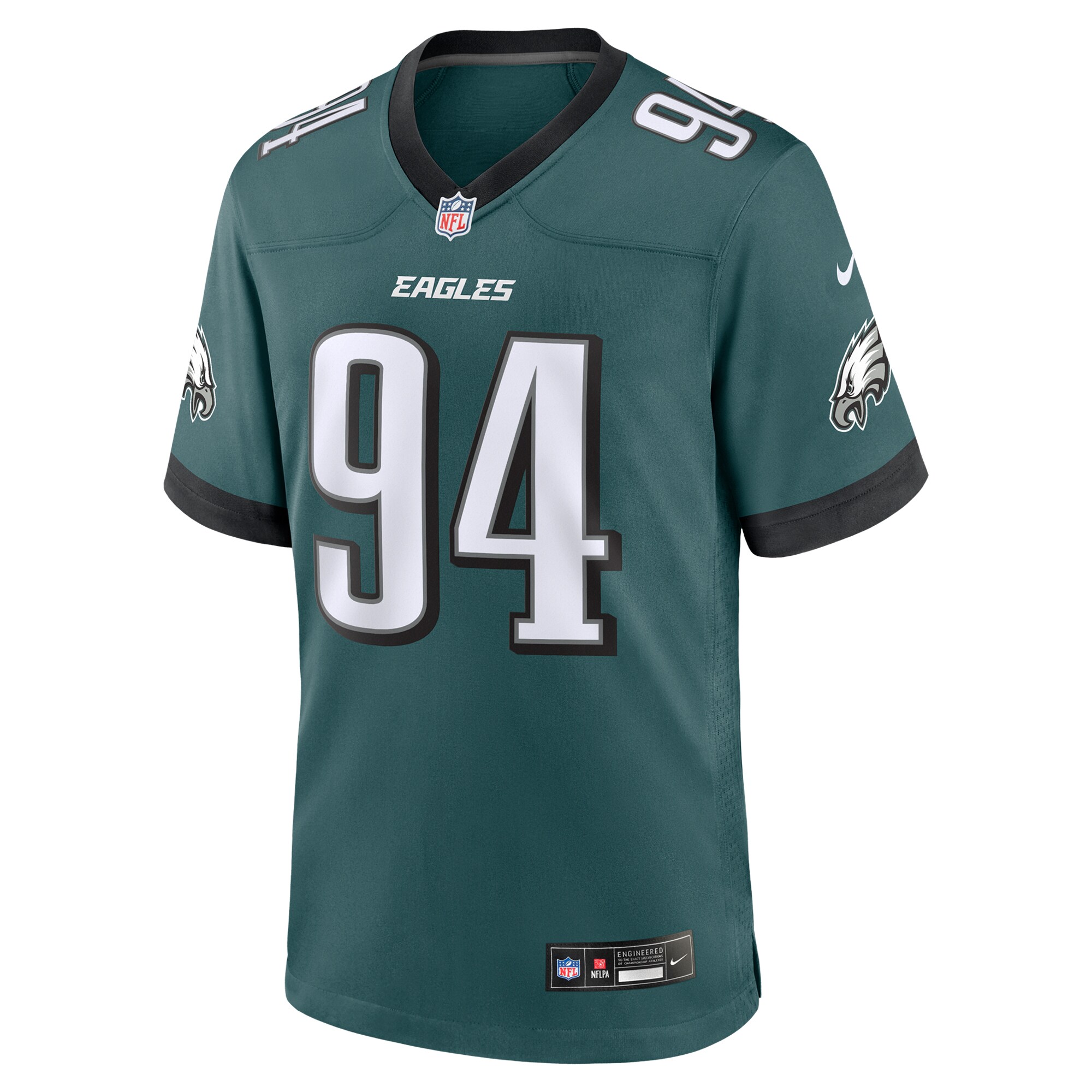Byron Young Philadelphia Eagles Nike Team Game Jersey – Midnight Green Clowdercats