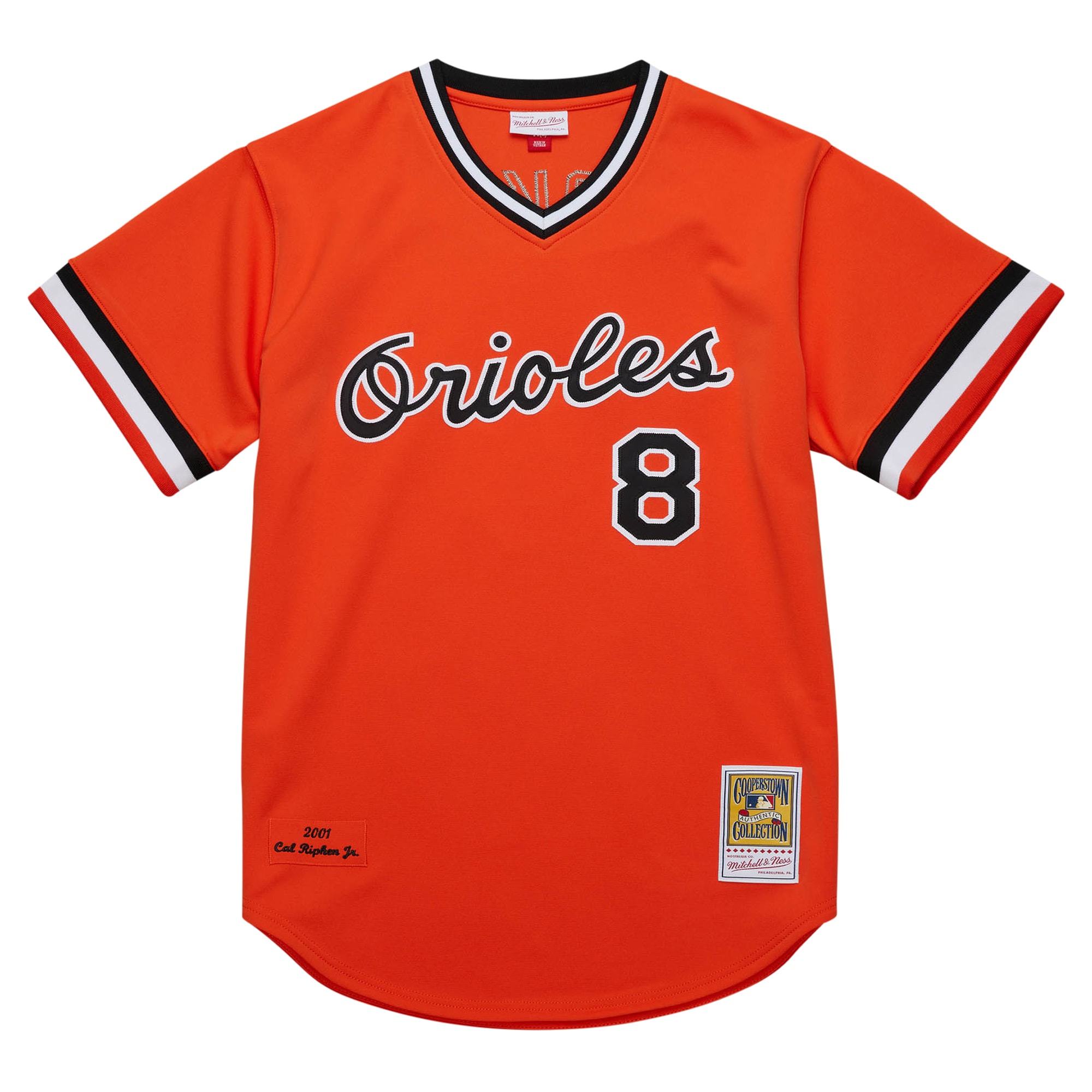 Cal Ripken Jr. Baltimore Orioles Mitchell & Ness 2001 Cooperstown Collection Authentic Throwback Jersey – Orange
