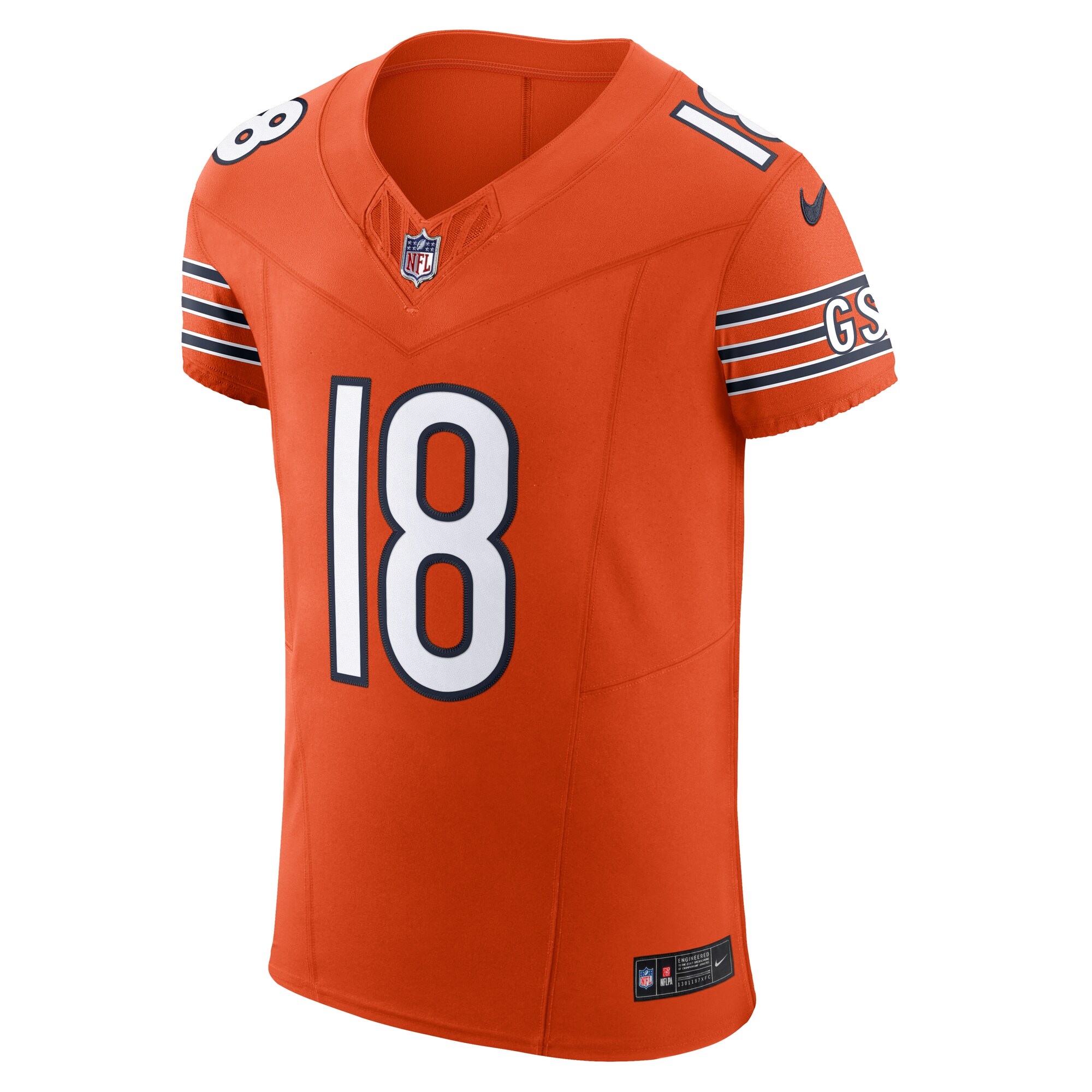 Caleb Williams Chicago Bears Nike Alternate Vapor F.U.S.E. Elite Jersey – Orange Clowdercats