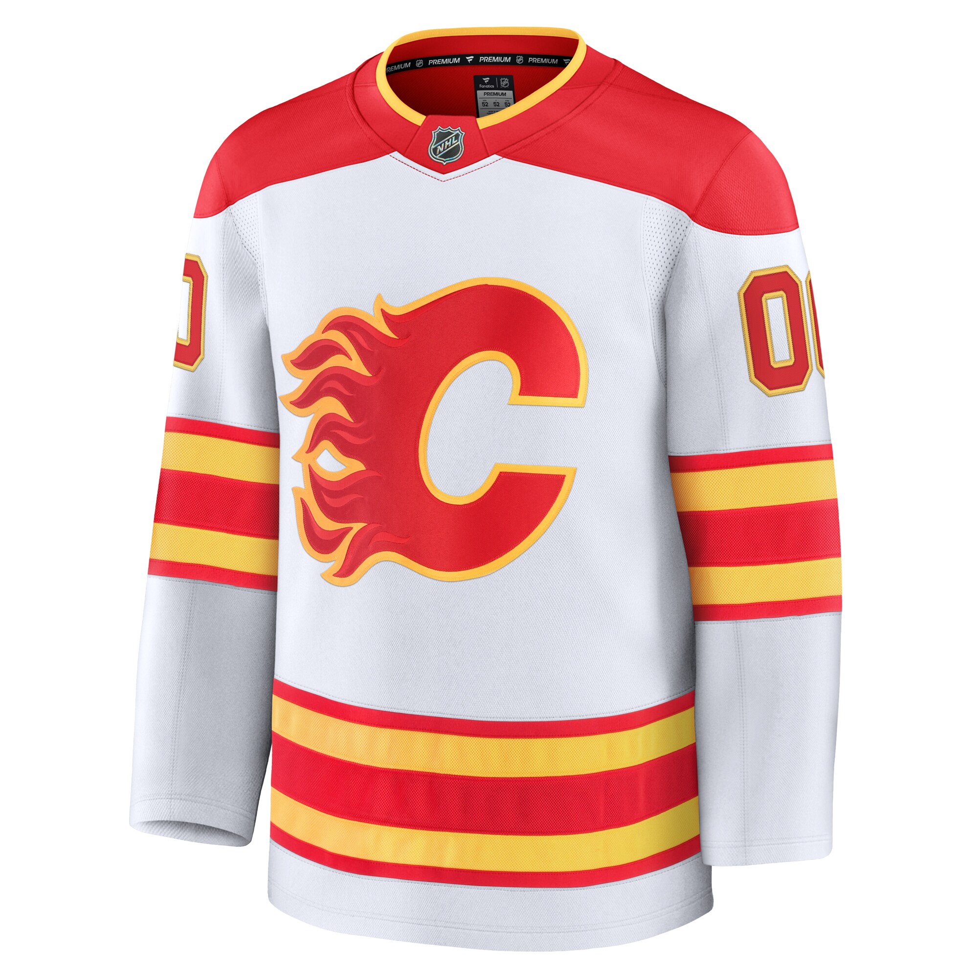 Calgary Flames Fanatics Away Premium Custom Jersey – White Clowdercats