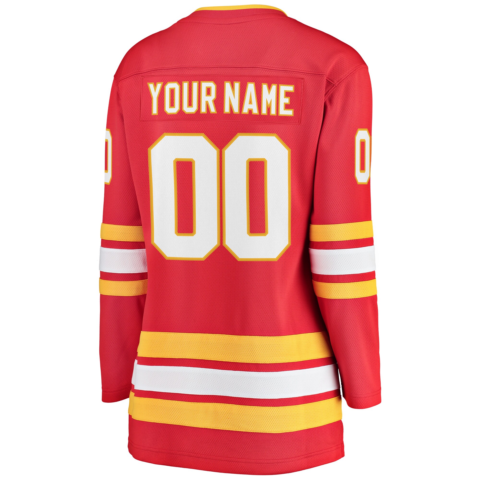 Calgary Flames Fanatics Women’s Home Breakaway Custom Jersey – Red Clowdercats
