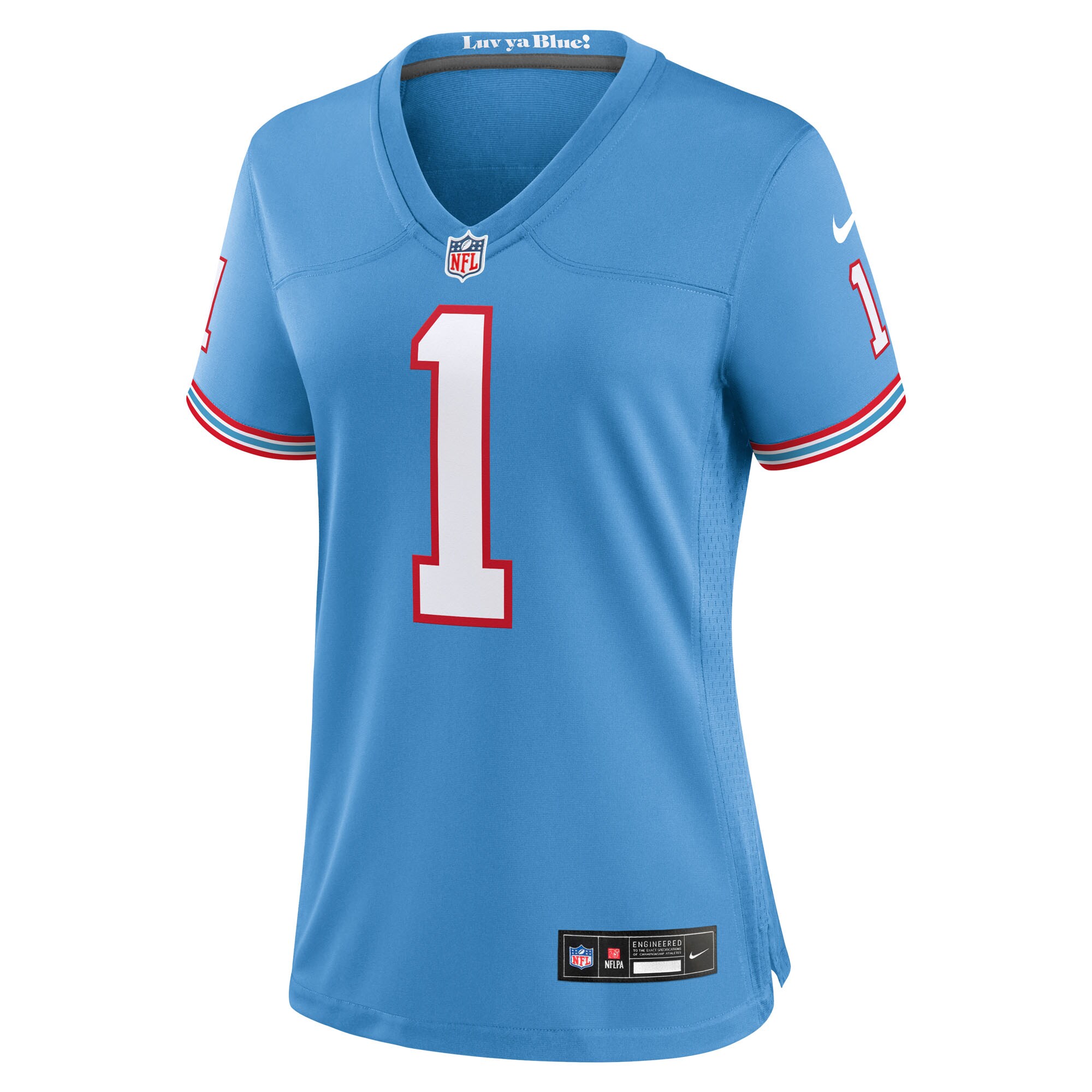 Cam Ward Tennessee Titans Nike Women’s 2025 NFL Draft 2nd Alternate Game Jersey – Light Blue Clowdercats