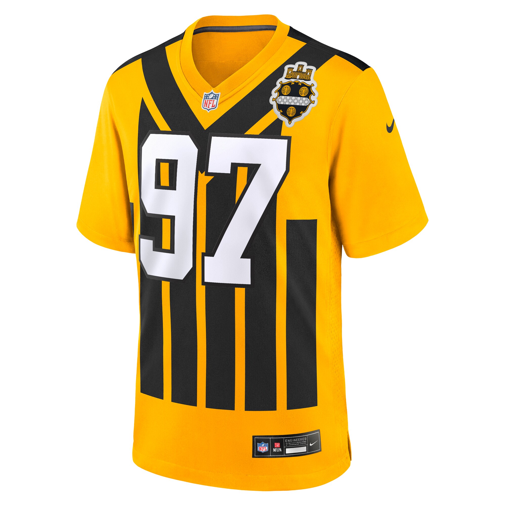 Cameron Heyward Pittsburgh Steelers Nike Alternate 1933 Throwback Game Jersey – Gold Clowdercats