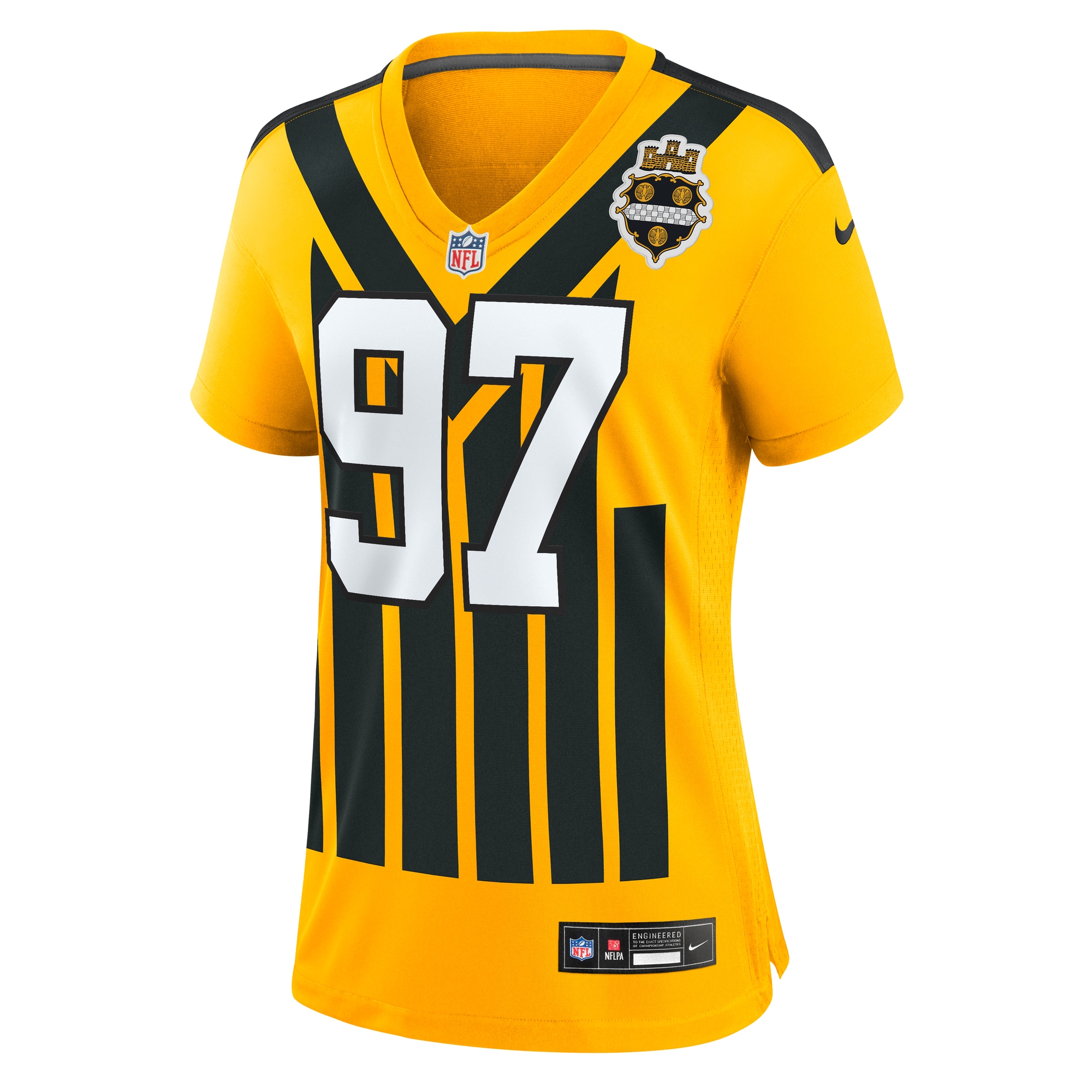 Cameron Heyward Pittsburgh Steelers Nike Women’s Alternate 1933 Throwback Game Jersey – Gold Clowdercats