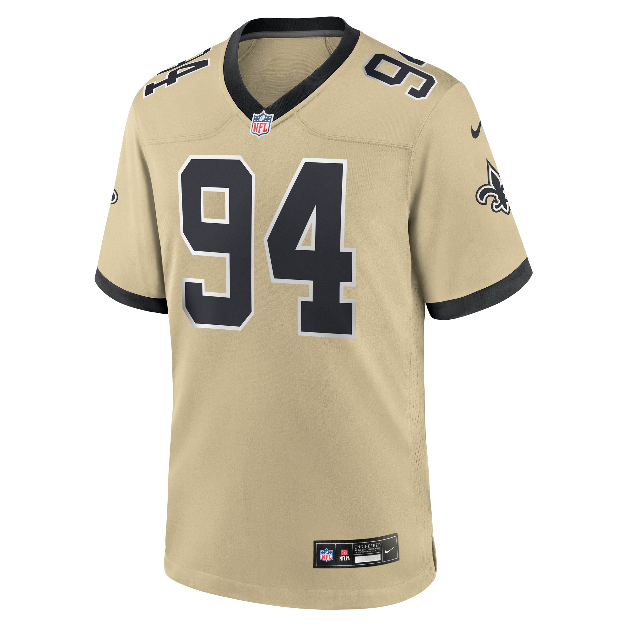 Cameron Jordan New Orleans Saints Nike Gameday Golds Alternate Game Player Jersey – Gold Clowdercats