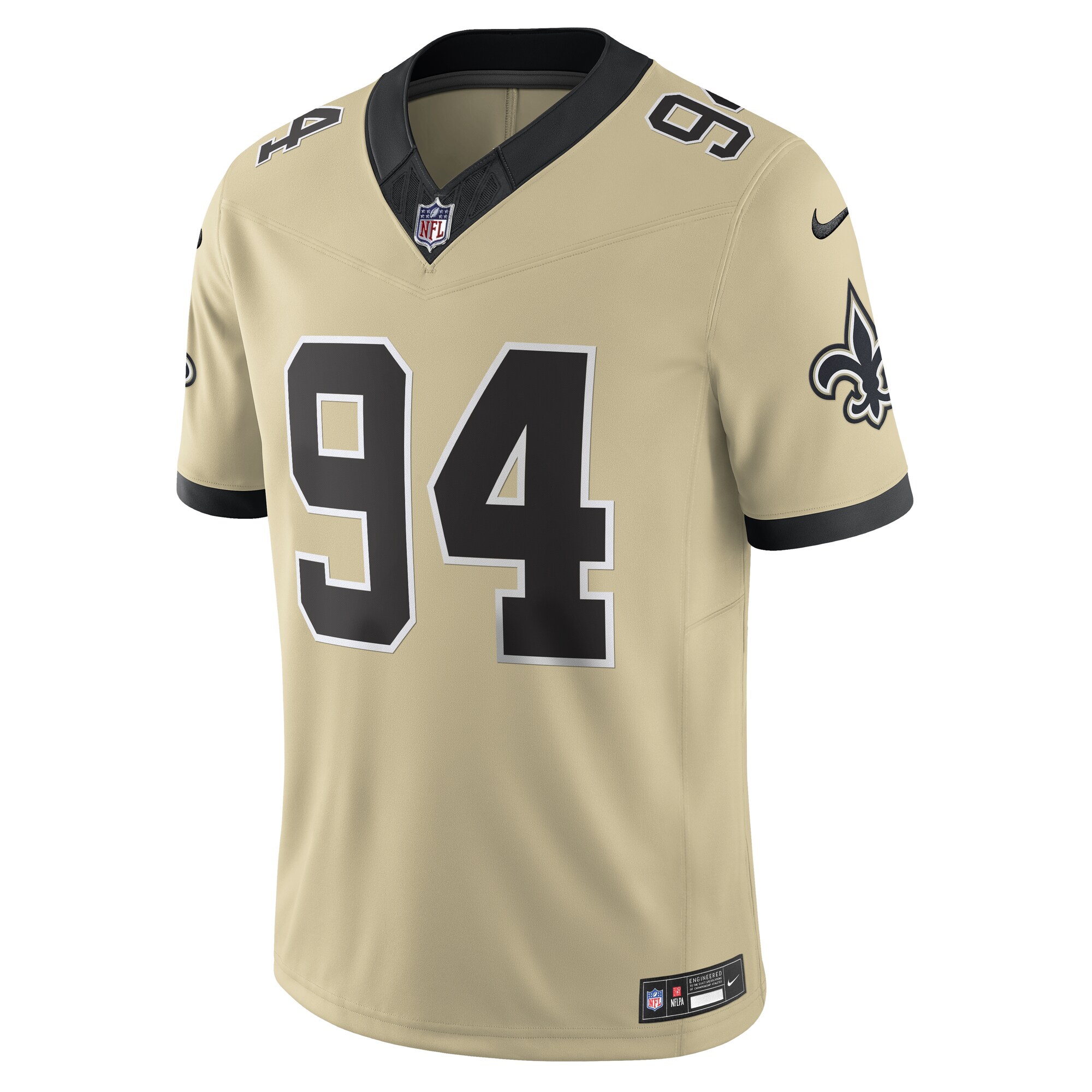Cameron Jordan New Orleans Saints Nike Gameday Golds Alternate Vapor F.U.S.E. Limited Jersey – Gold Clowdercats