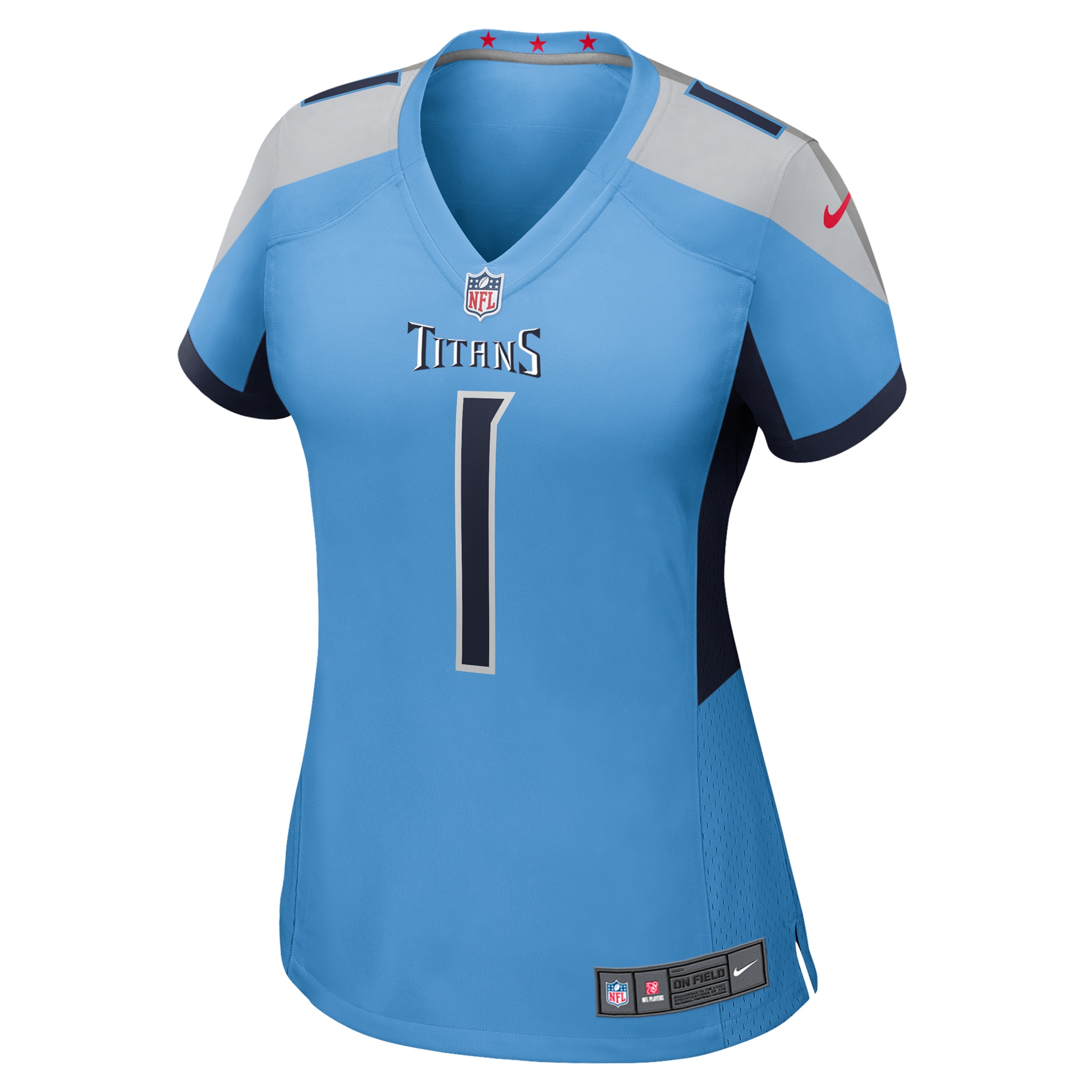 Cameron Ward Tennessee Titans Nike Women’s 2025 NFL Draft First Round Pick Game Jersey – Light Blue Clowdercats