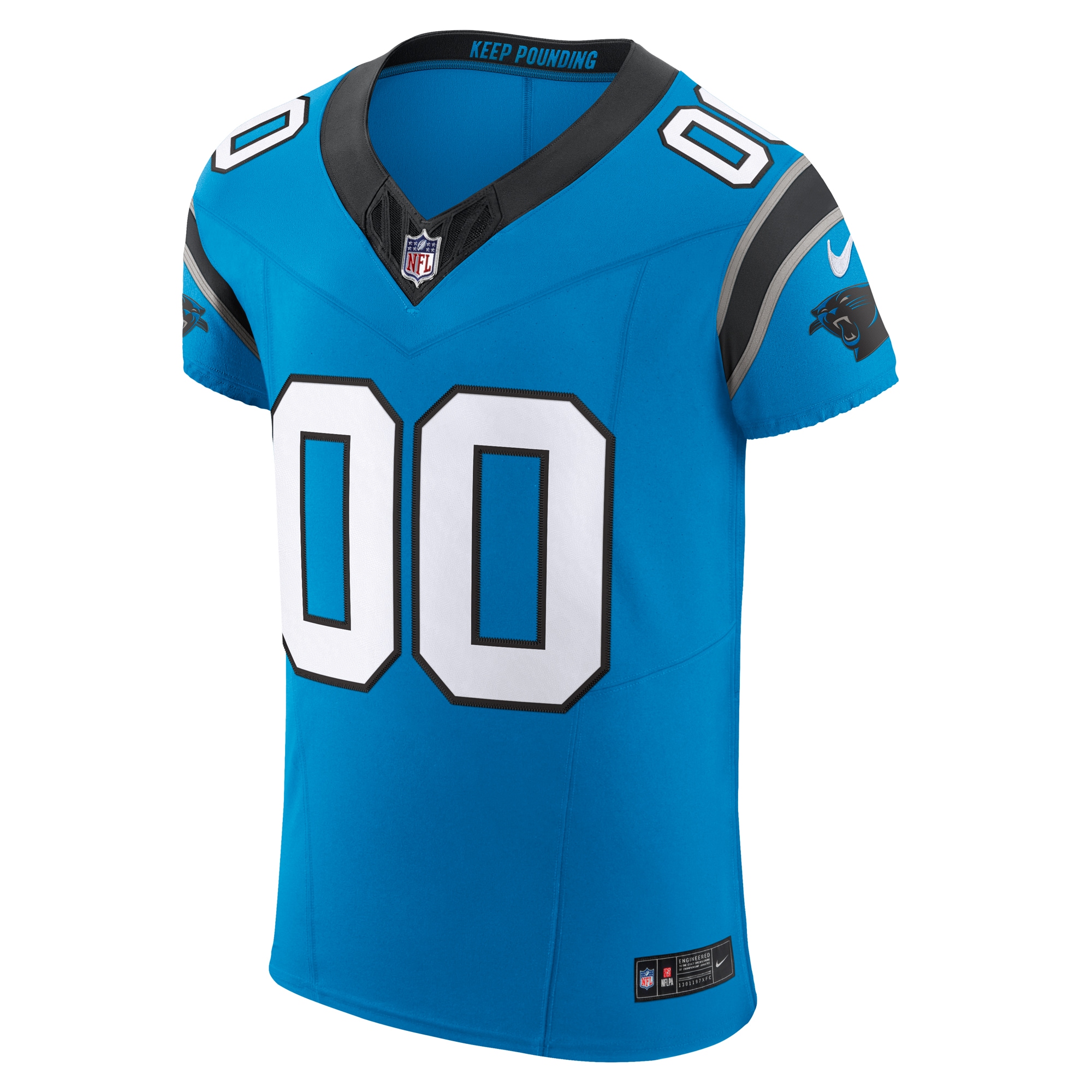 Carolina Panthers Nike Vapor F.U.S.E. Elite Custom Jersey – Blue Clowdercats