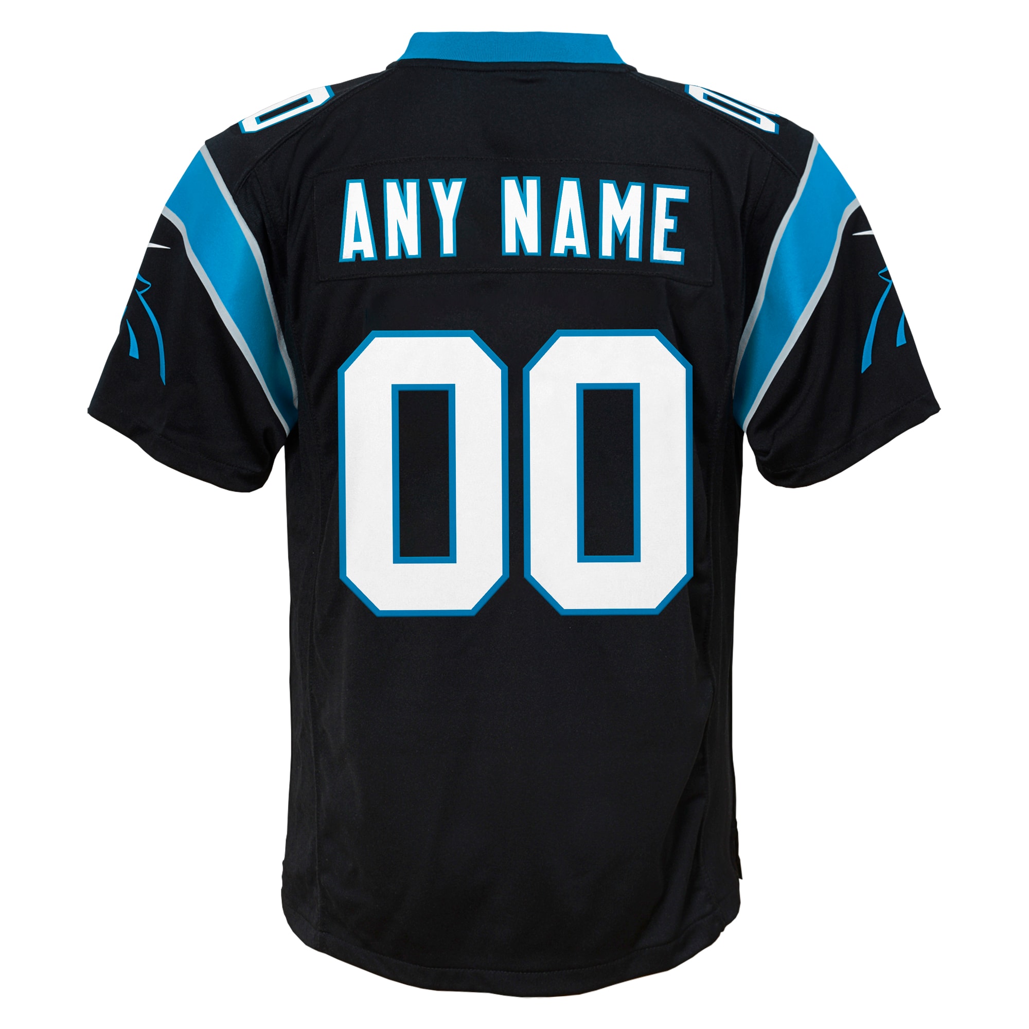 Carolina Panthers Nike Youth Custom Game Jersey – Black Clowdercats
