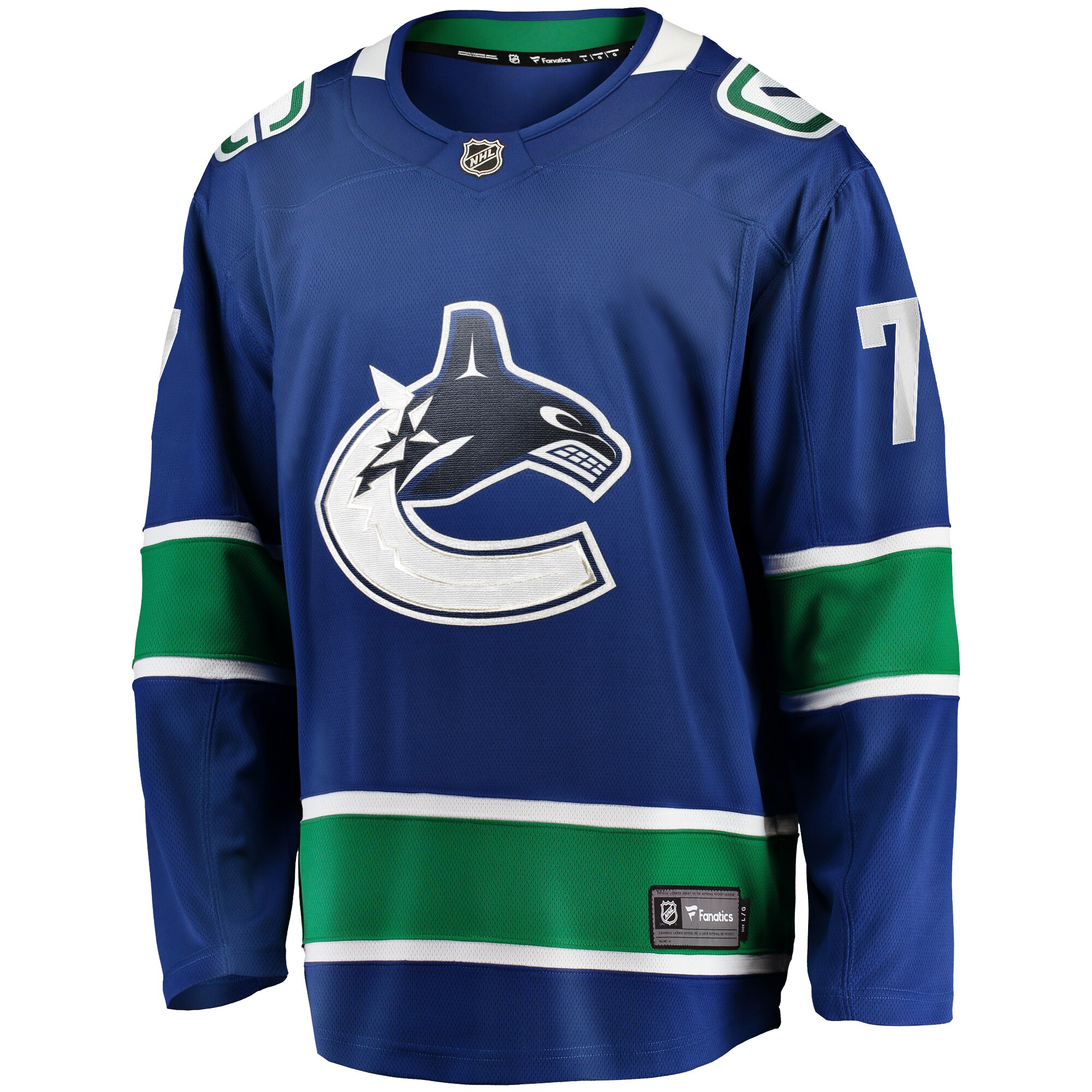 Carson Soucy Vancouver Canucks Fanatics Home Premier Breakaway Player Jersey – Blue Clowdercats