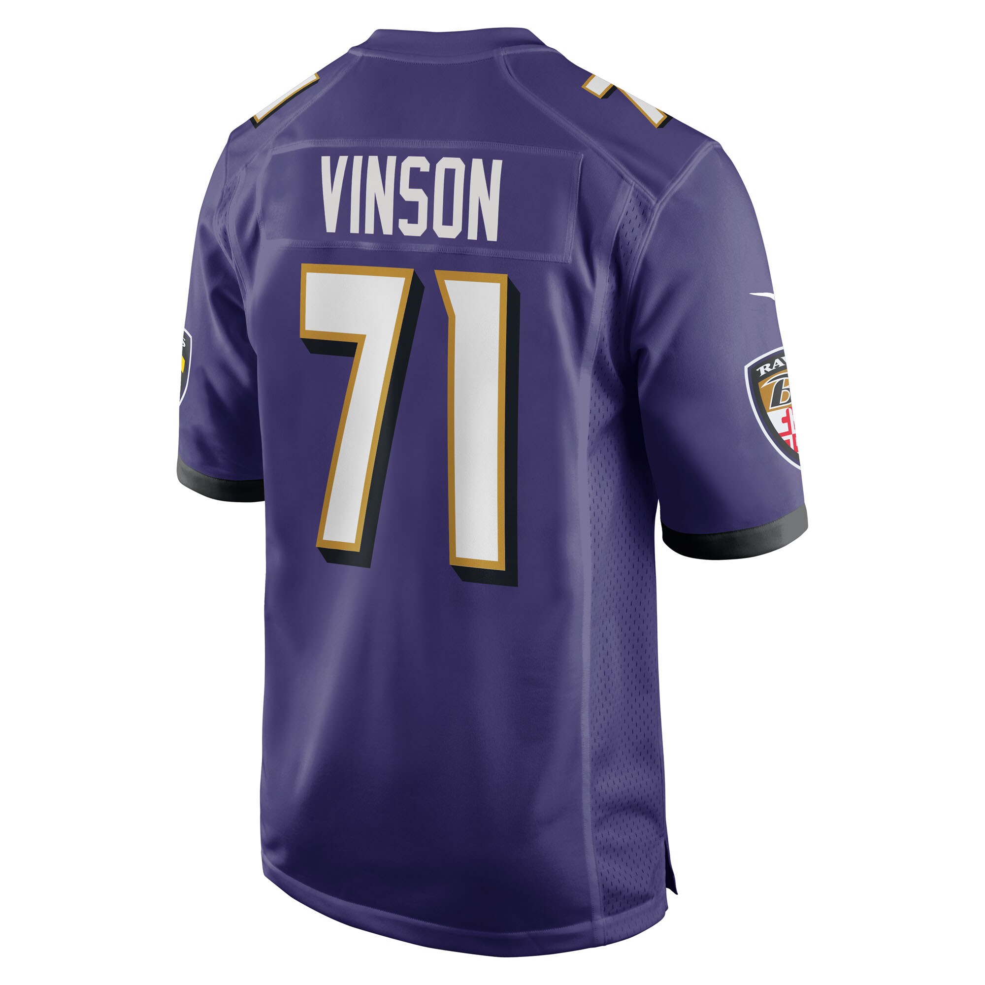 Carson Vinson Baltimore Ravens Nike Team Game Jersey – Purple Clowdercats