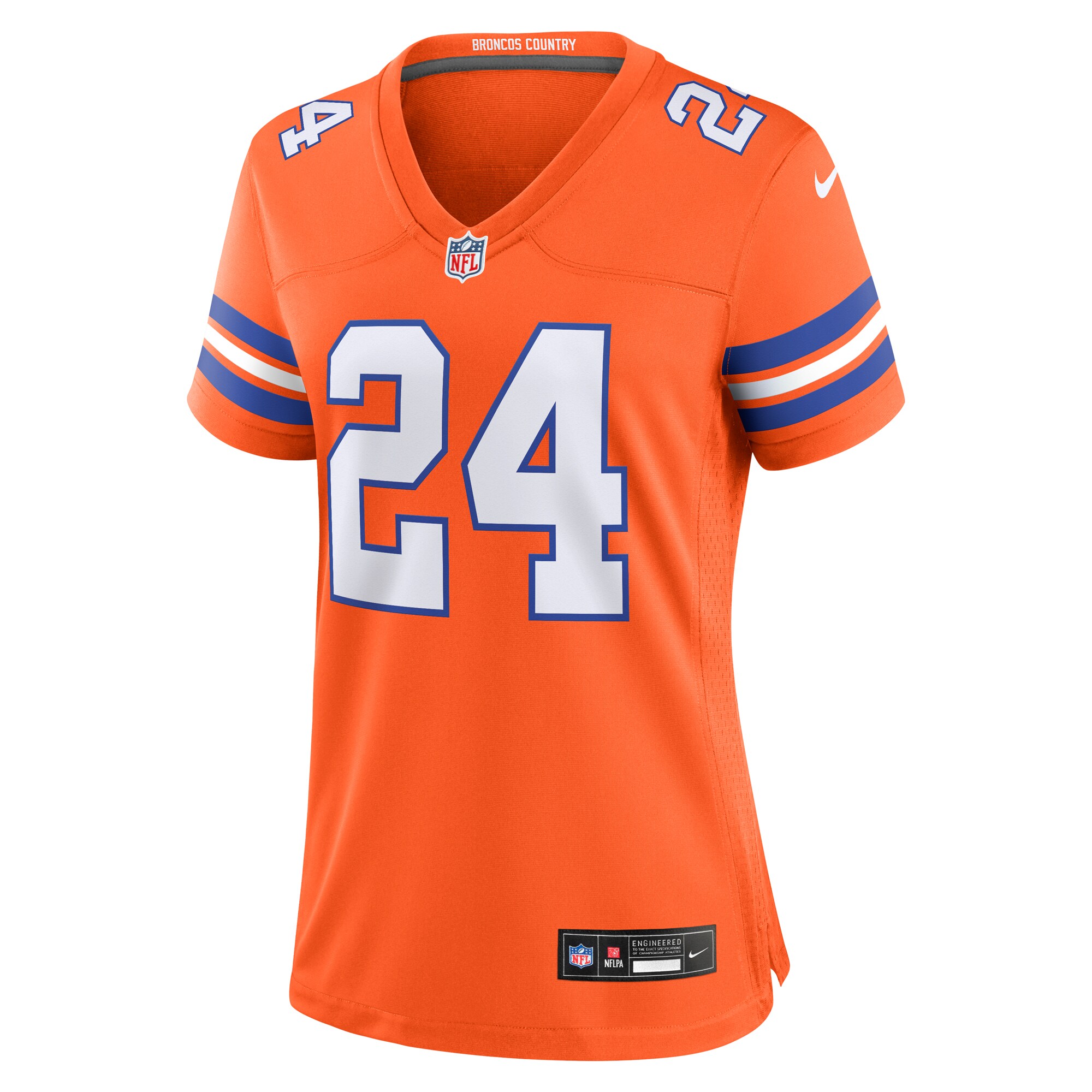 Champ Bailey Denver Broncos Nike Women’s Mile High Collection 1977 Throwback Retired Player Game Jersey – Orange Clowdercats
