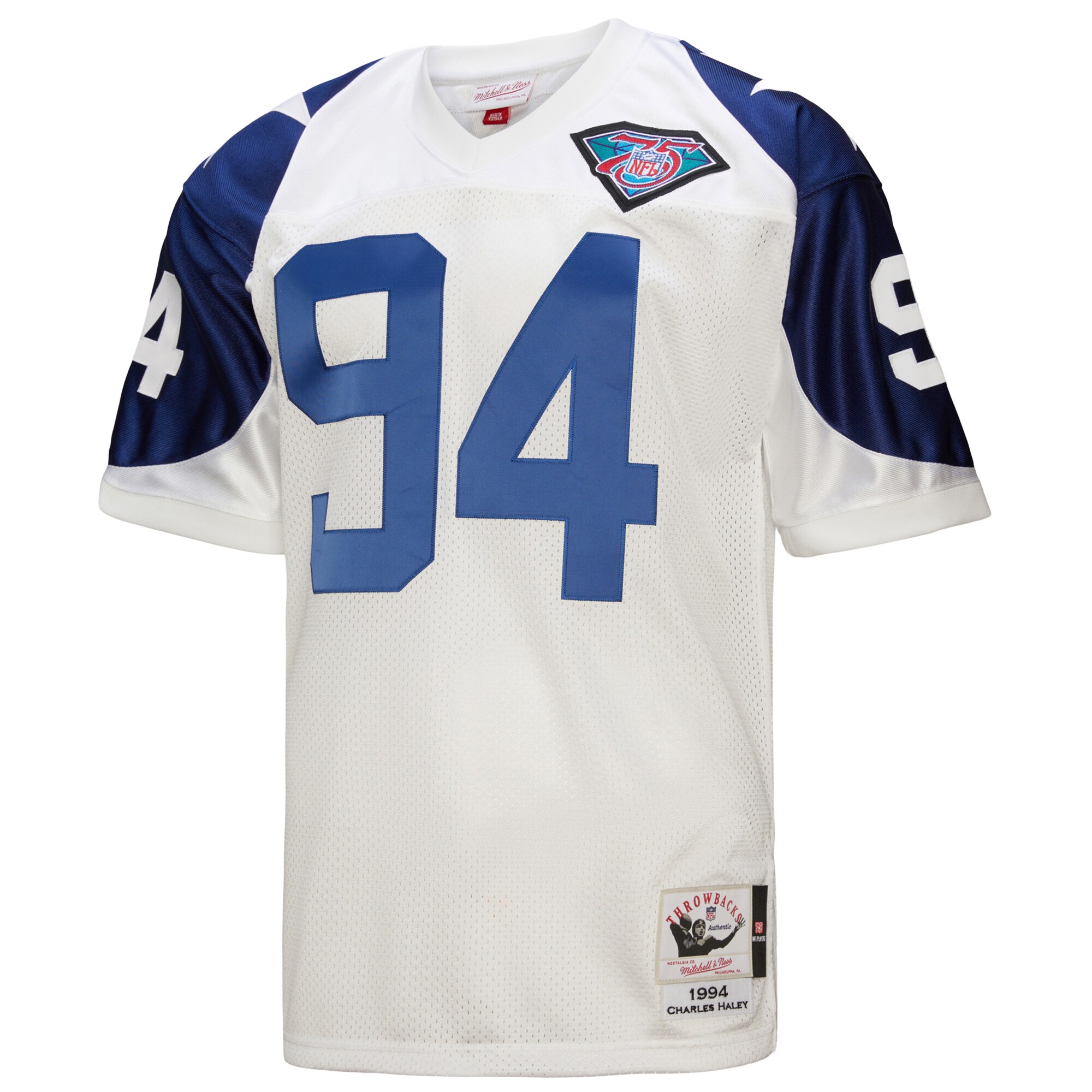 Charles Haley Dallas Cowboys 1994 Mitchell & Ness Authentic Throwback Retired Player Jersey – White Clowdercats