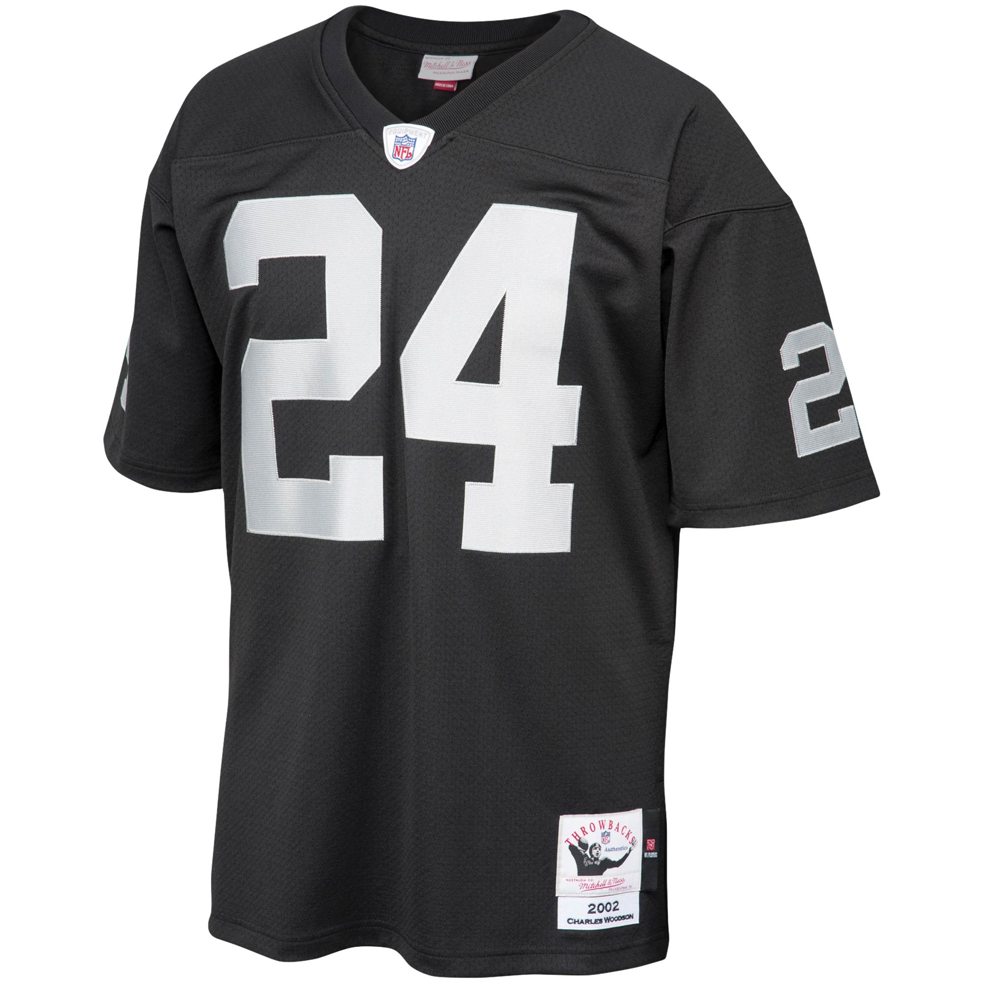 Charles Woodson Las Vegas Raiders 2002 Mitchell & Ness Authentic Throwback Retired Player Jersey – Black Clowdercats