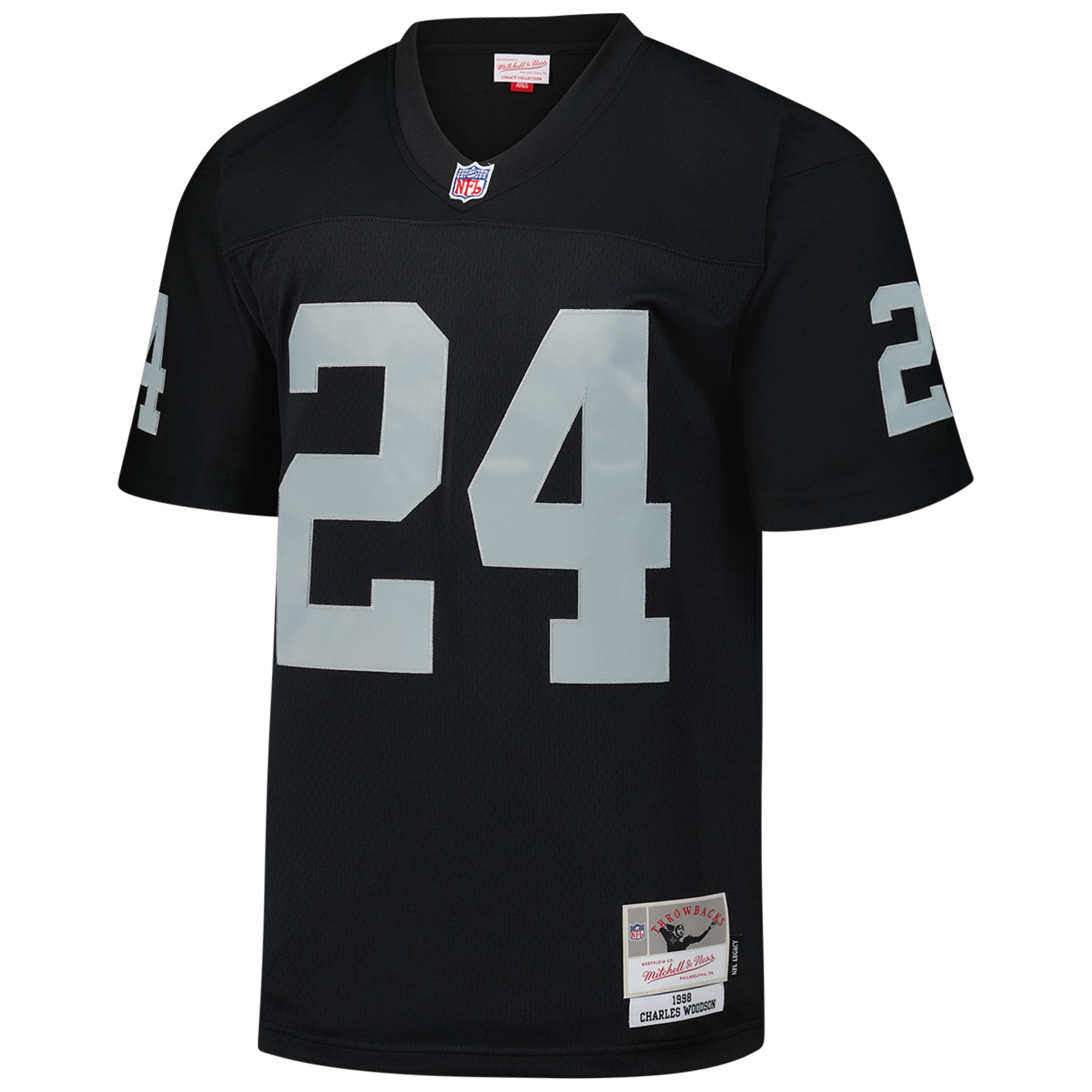 Charles Woodson Las Vegas Raiders Mitchell & Ness Legacy Replica Jersey – Black Clowdercats