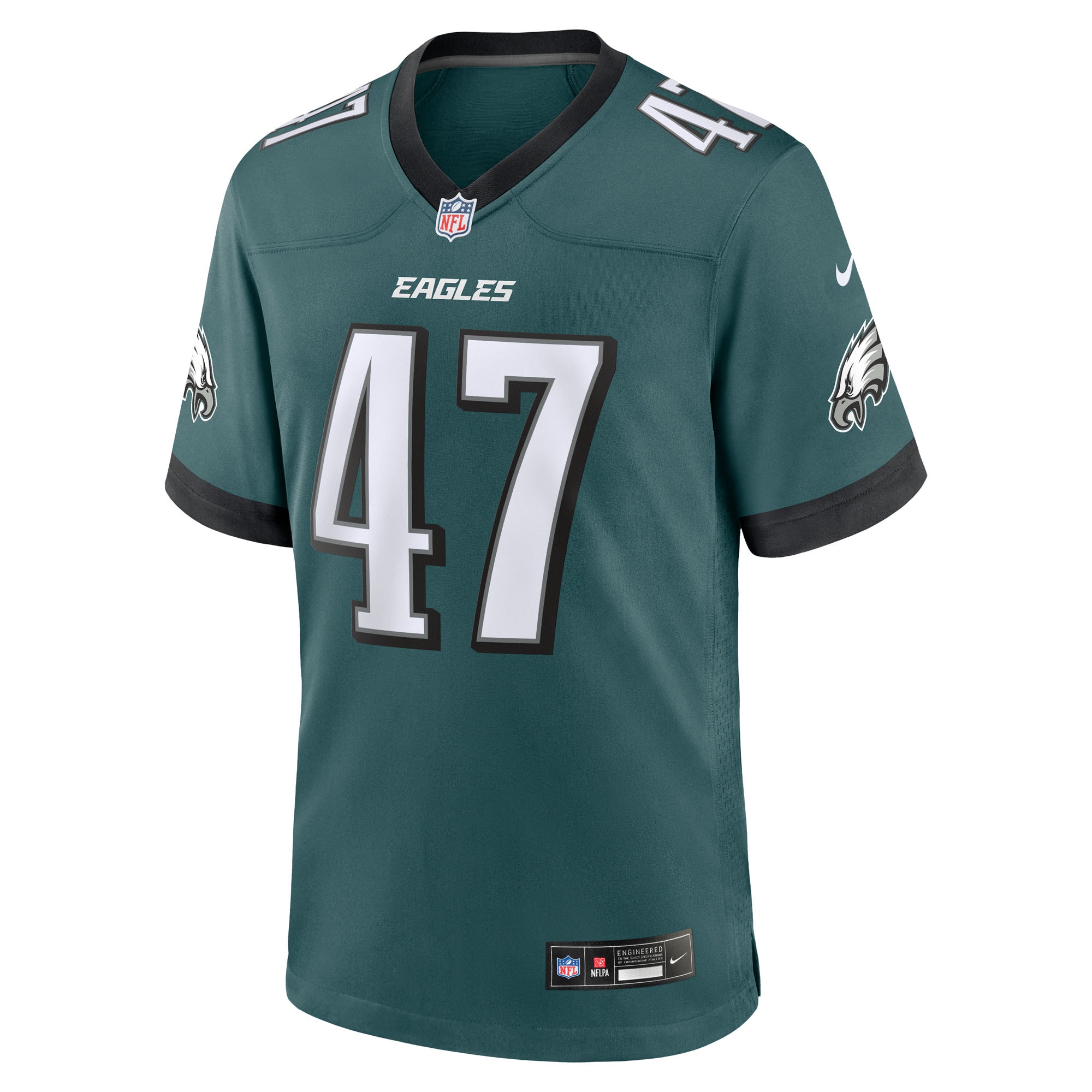 Charley Hughlett Philadelphia Eagles Nike Team Game Jersey – Midnight Green Clowdercats