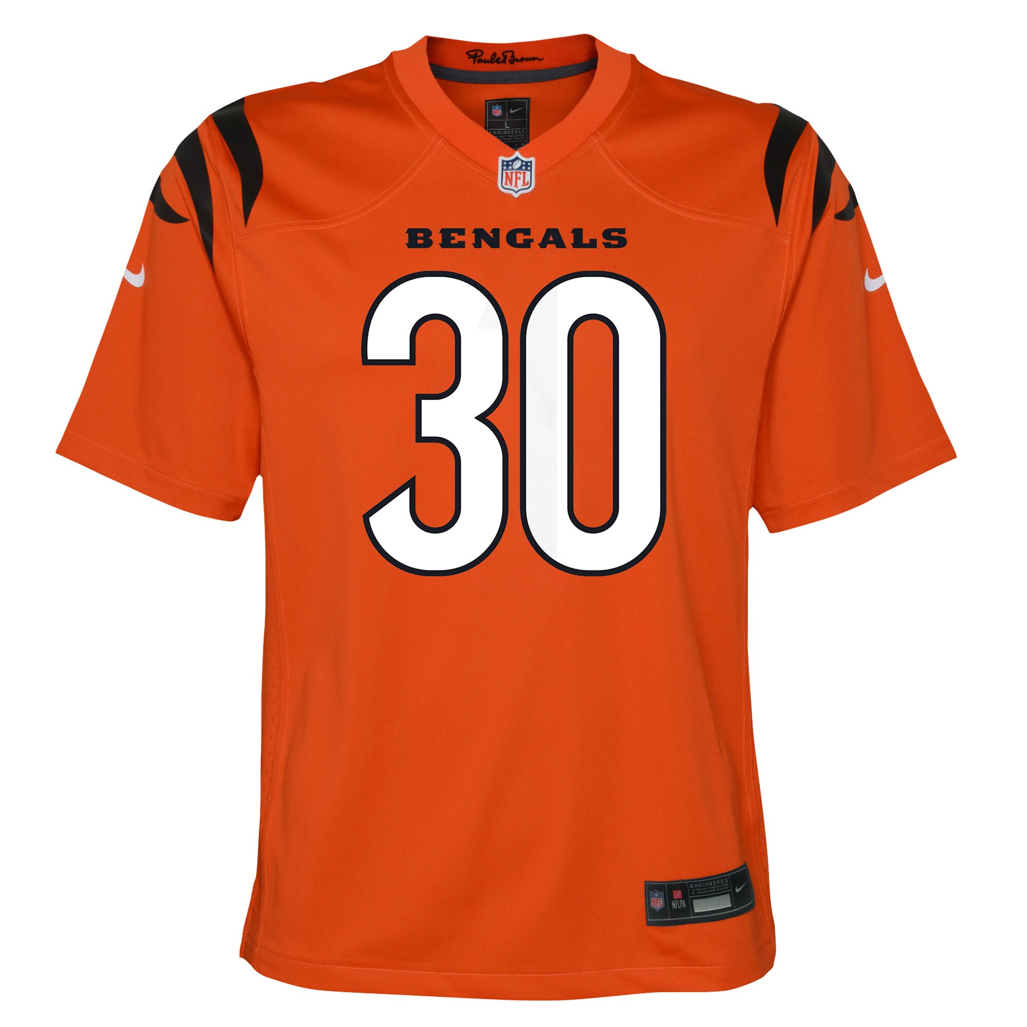 Chase Brown Cincinnati Bengals Nike Youth Alternate Game Jersey – Orange Clowdercats