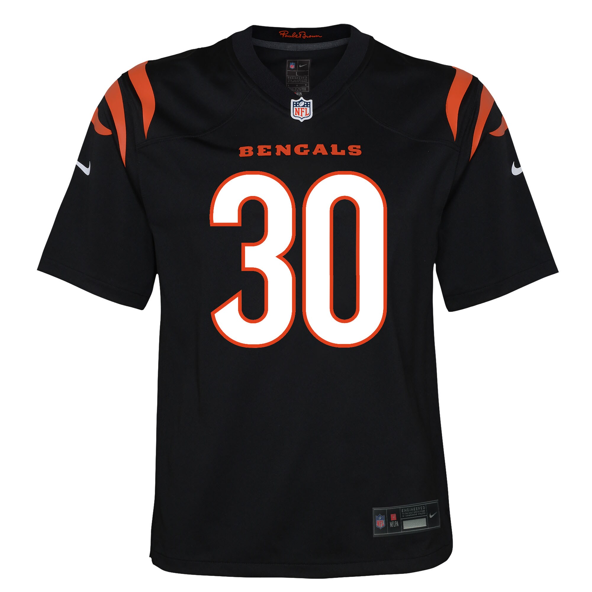 Chase Brown Cincinnati Bengals Nike Youth Team Game Jersey – Black Clowdercats