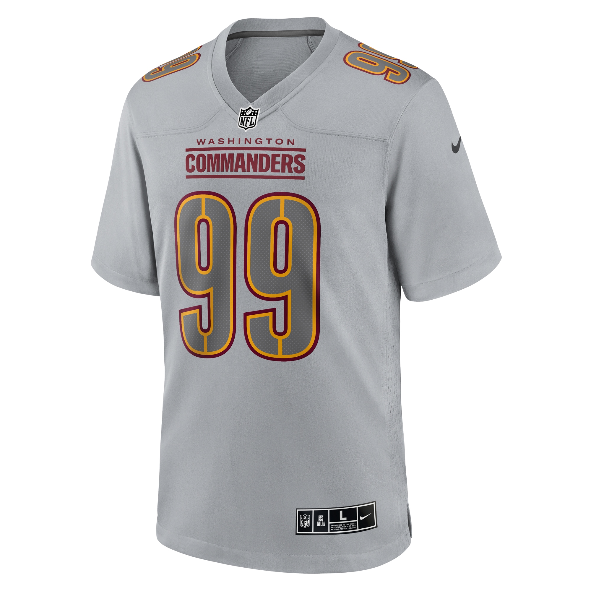 Chase Young Washington Commanders Nike Atmosphere Fashion Game Jersey – Gray Clowdercats