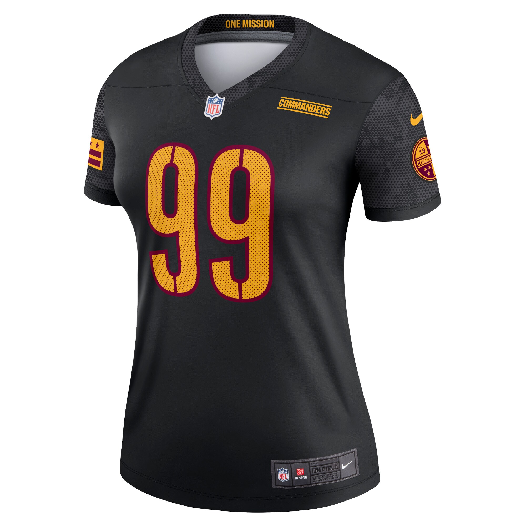 Chase Young Washington Commanders Nike Women’s Alternate Legend Player Performance Top – Black Clowdercats