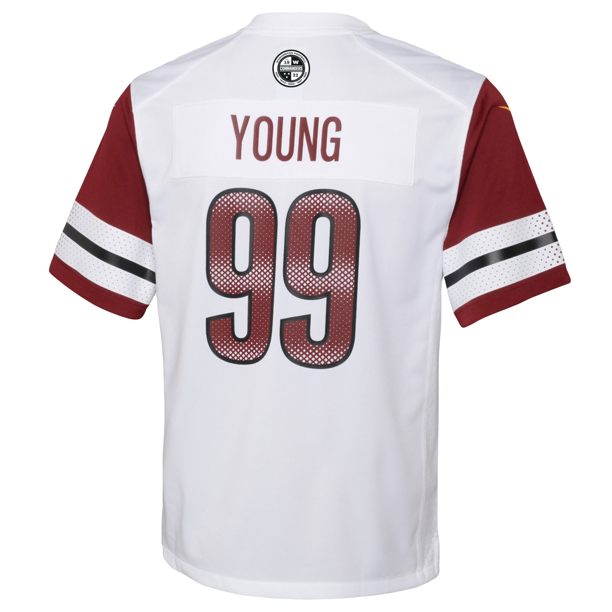 Chase Young Washington Commanders Nike Youth Game Jersey – White Clowdercats