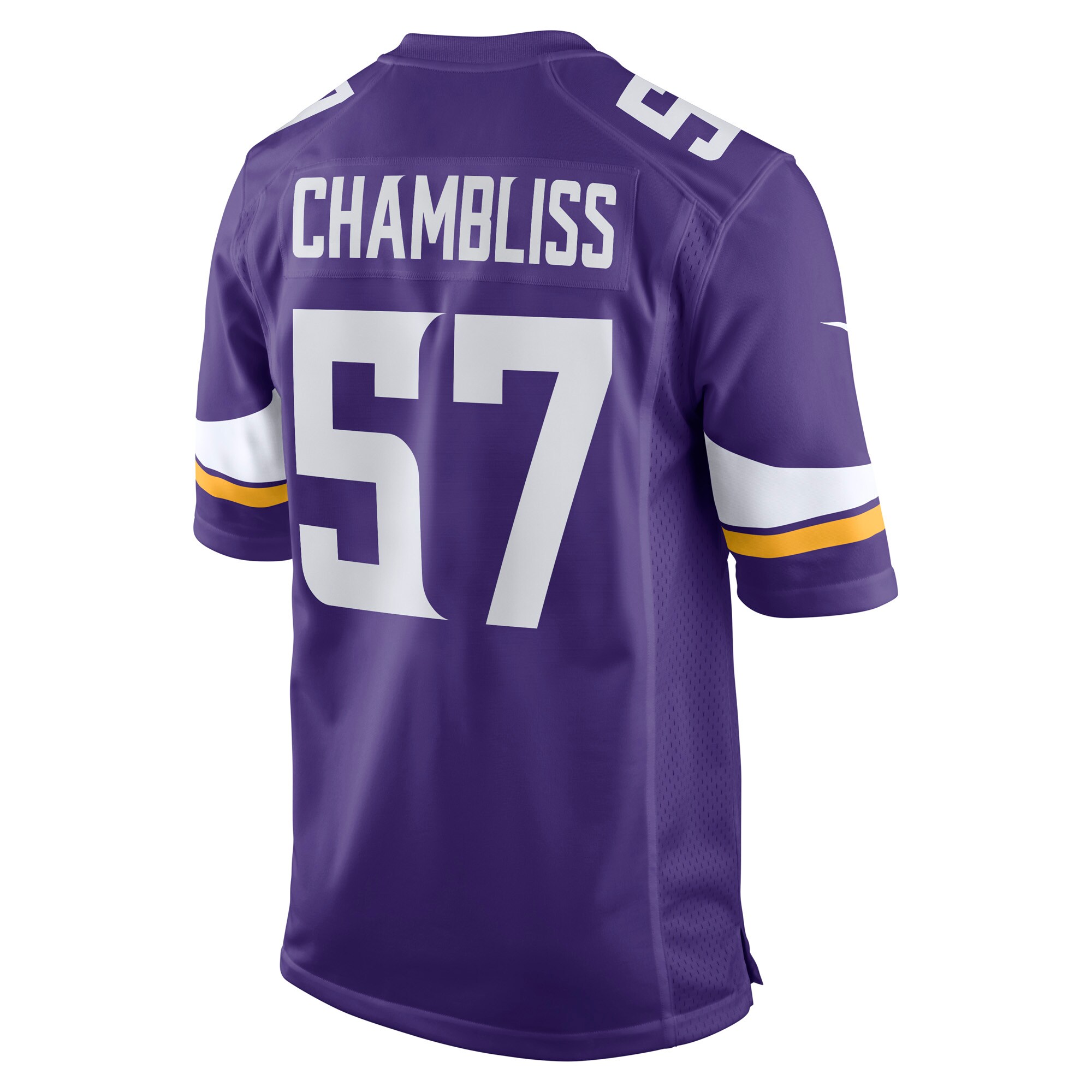 Chaz Chambliss Minnesota Vikings Nike Team Game Jersey – Purple Clowdercats
