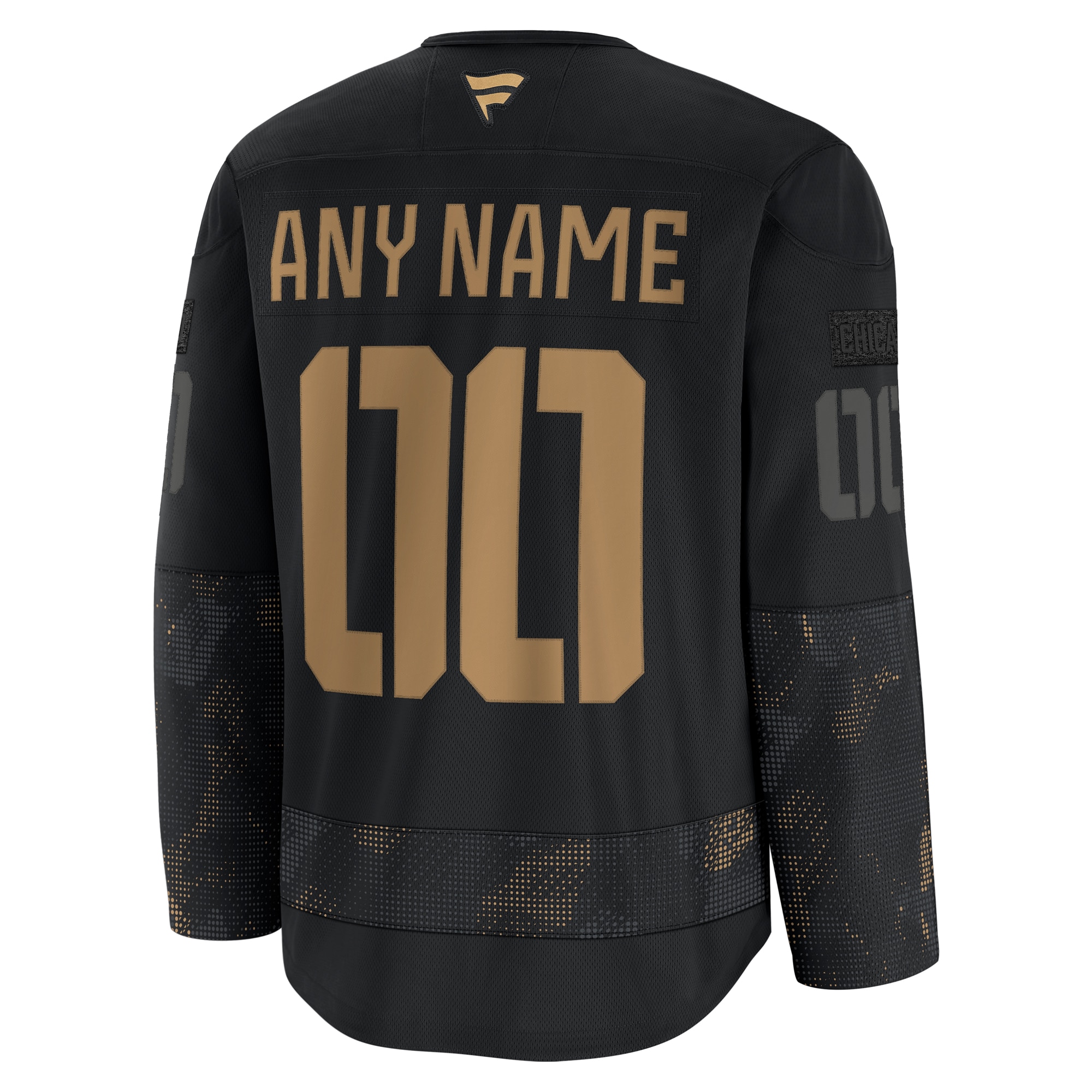 Chicago Blackhawks Fanatics 2024 Military Appreciation Custom Practice Jersey – Black Clowdercats