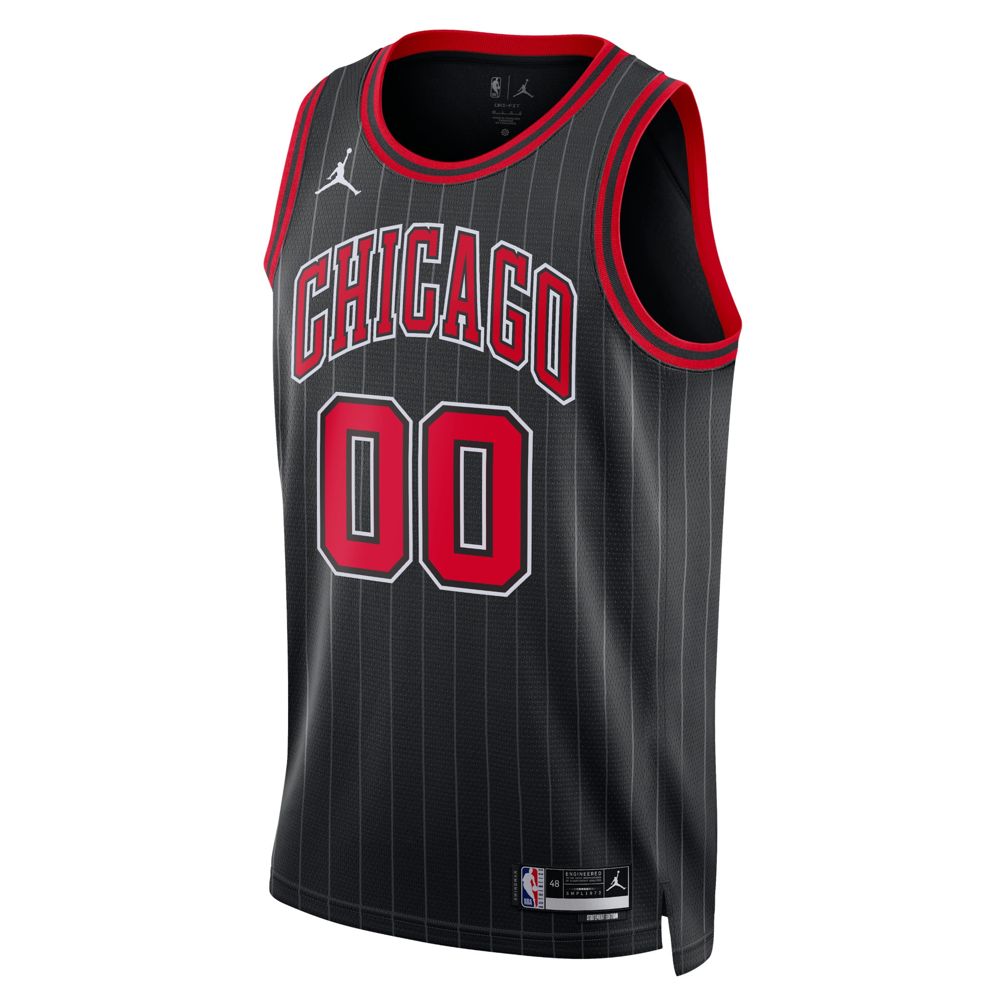 Chicago Bulls Jordan Brand Unisex 2022/23 Swingman Custom Jersey – Statement Edition – Black Clowdercats