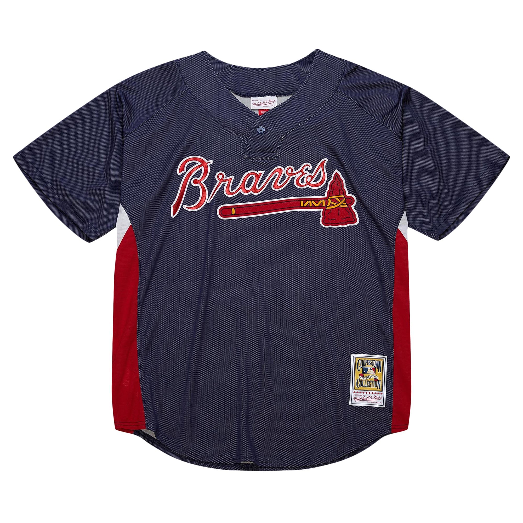 Chipper Jones Atlanta Braves Mitchell & Ness Cooperstown Collection 2007 Batting Practice Jersey – Navy