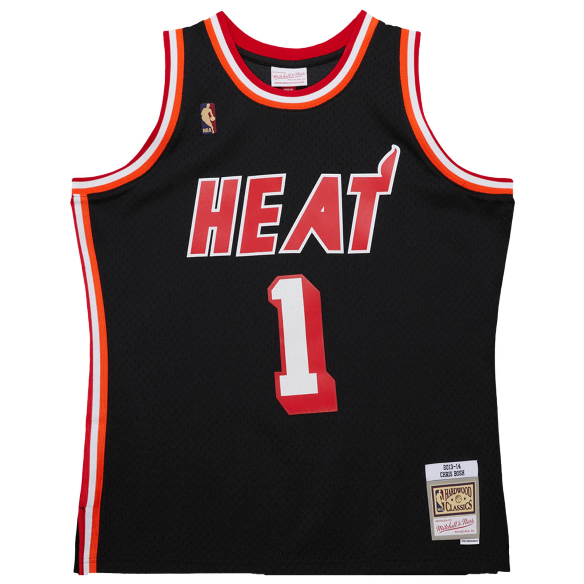 Chris Bosh Miami Heat Mitchell & Ness 2013/14 Hardwood Classics Swingman Jersey – Black Clowdercats