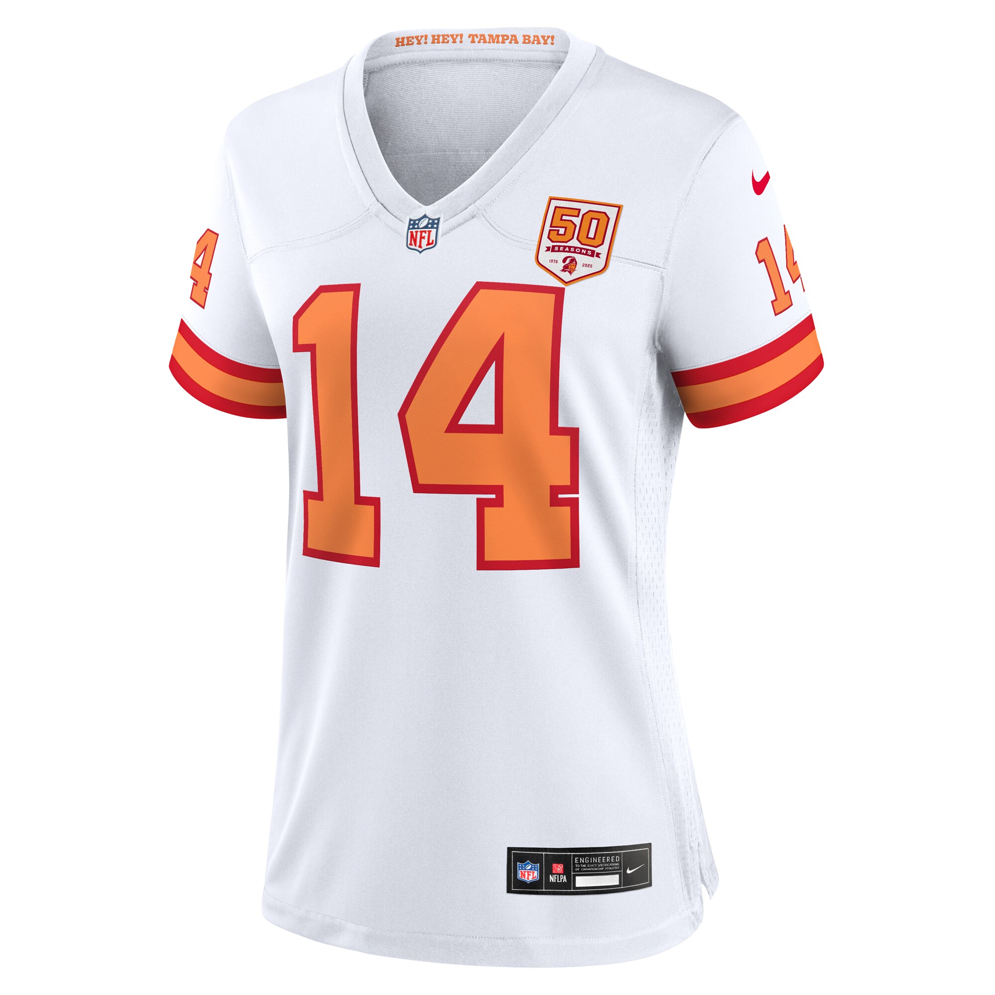 Chris Godwin Jr. ’76 Tampa Bay Buccaneers Nike Women’s 50th Season Game Jersey – White Clowdercats