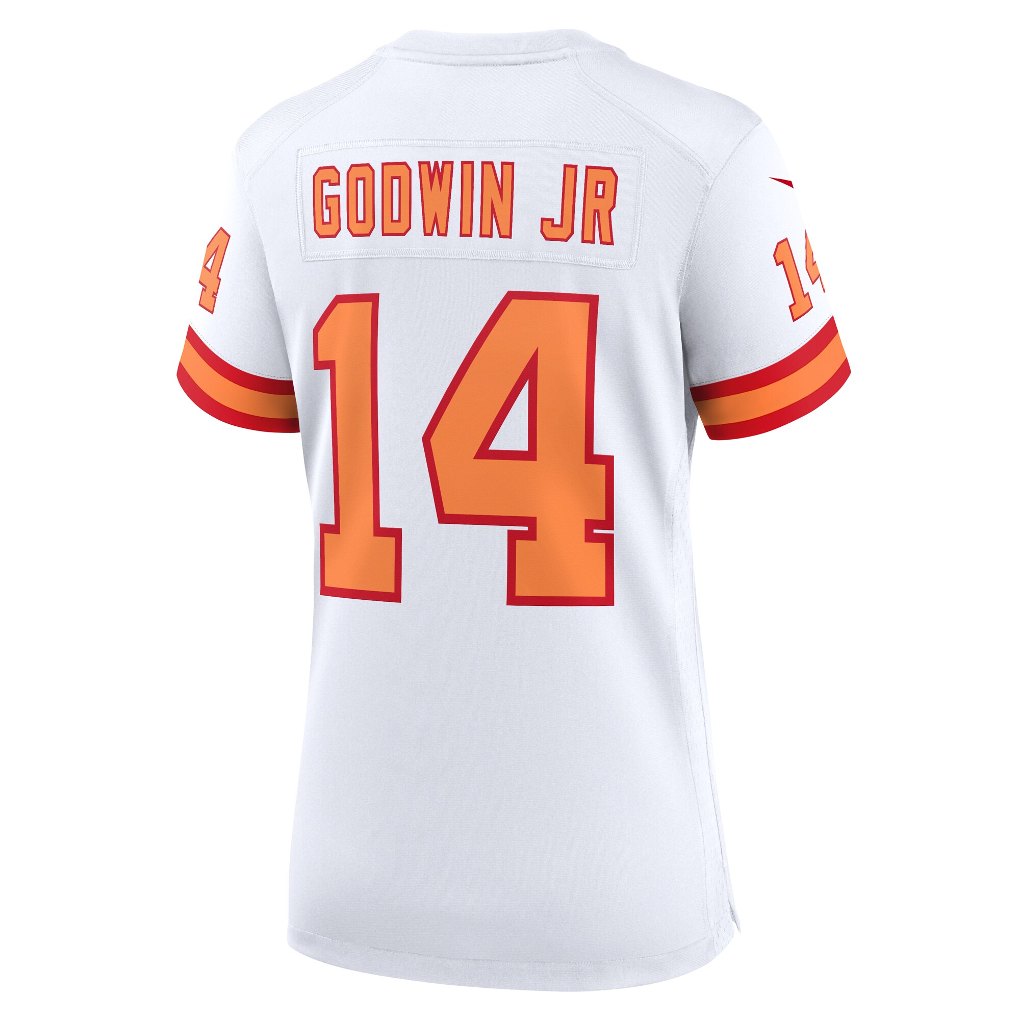 Chris Godwin Jr. ’76 Tampa Bay Buccaneers Nike Women’s 50th Season Game Jersey – White Clowdercats