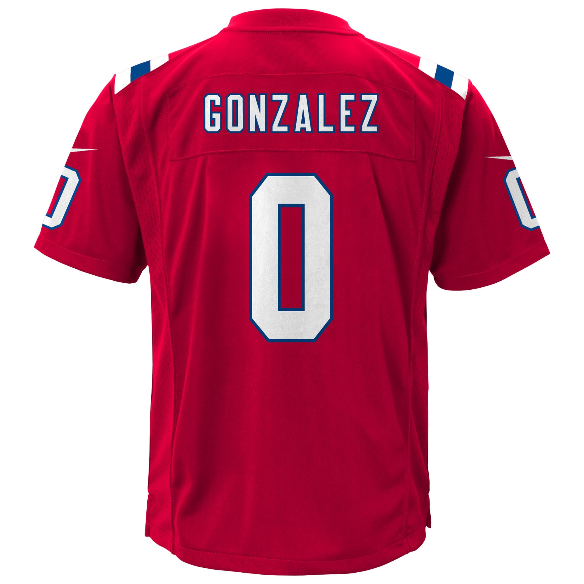 Christian Gonzalez New England Patriots Nike Youth Alternate Game Jersey – Red Clowdercats