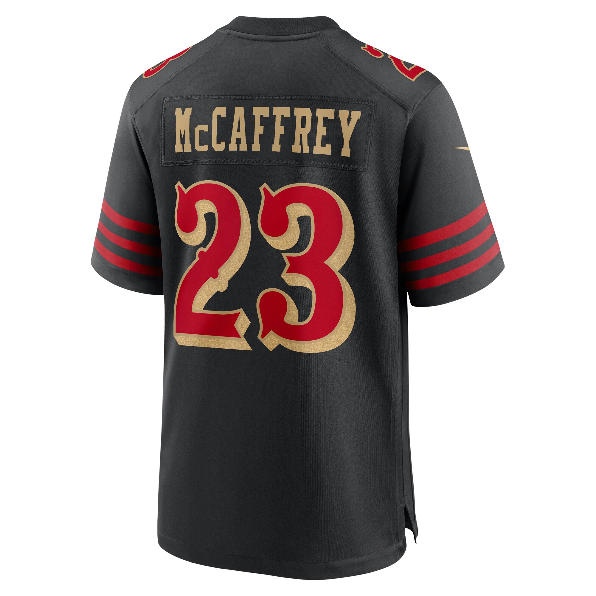 Christian McCaffrey San Francisco 49ers Nike 2025 Rivalries Collection Game Jersey – Black Clowdercats