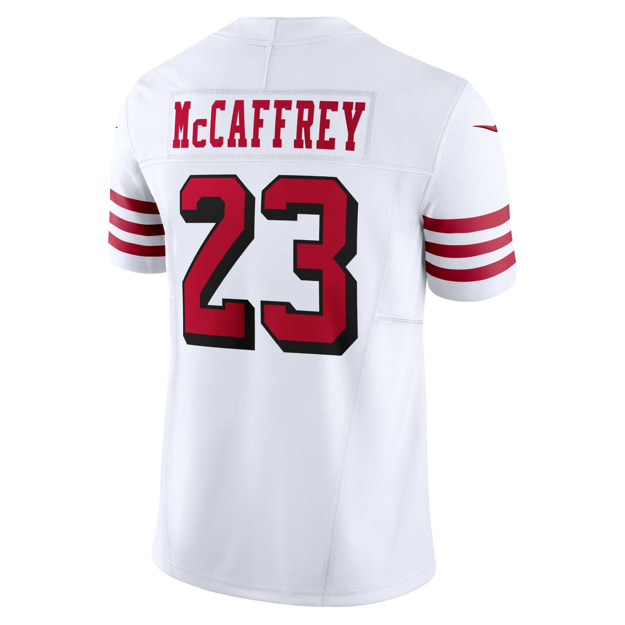 Christian McCaffrey San Francisco 49ers Nike Vapor F.U.S.E. Limited 2nd Alternate Jersey – White Clowdercats