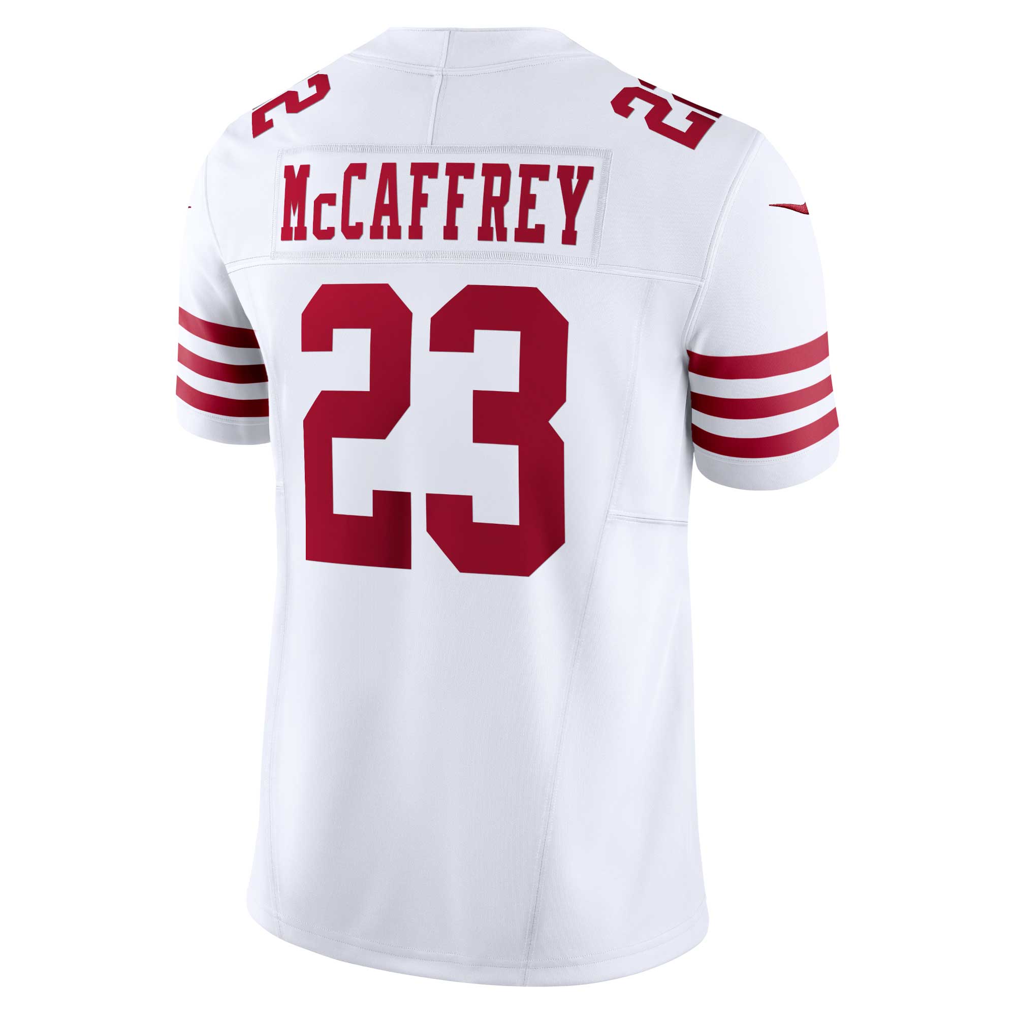 Christian McCaffrey San Francisco 49ers Nike Vapor F.U.S.E. Limited Jersey – White Clowdercats
