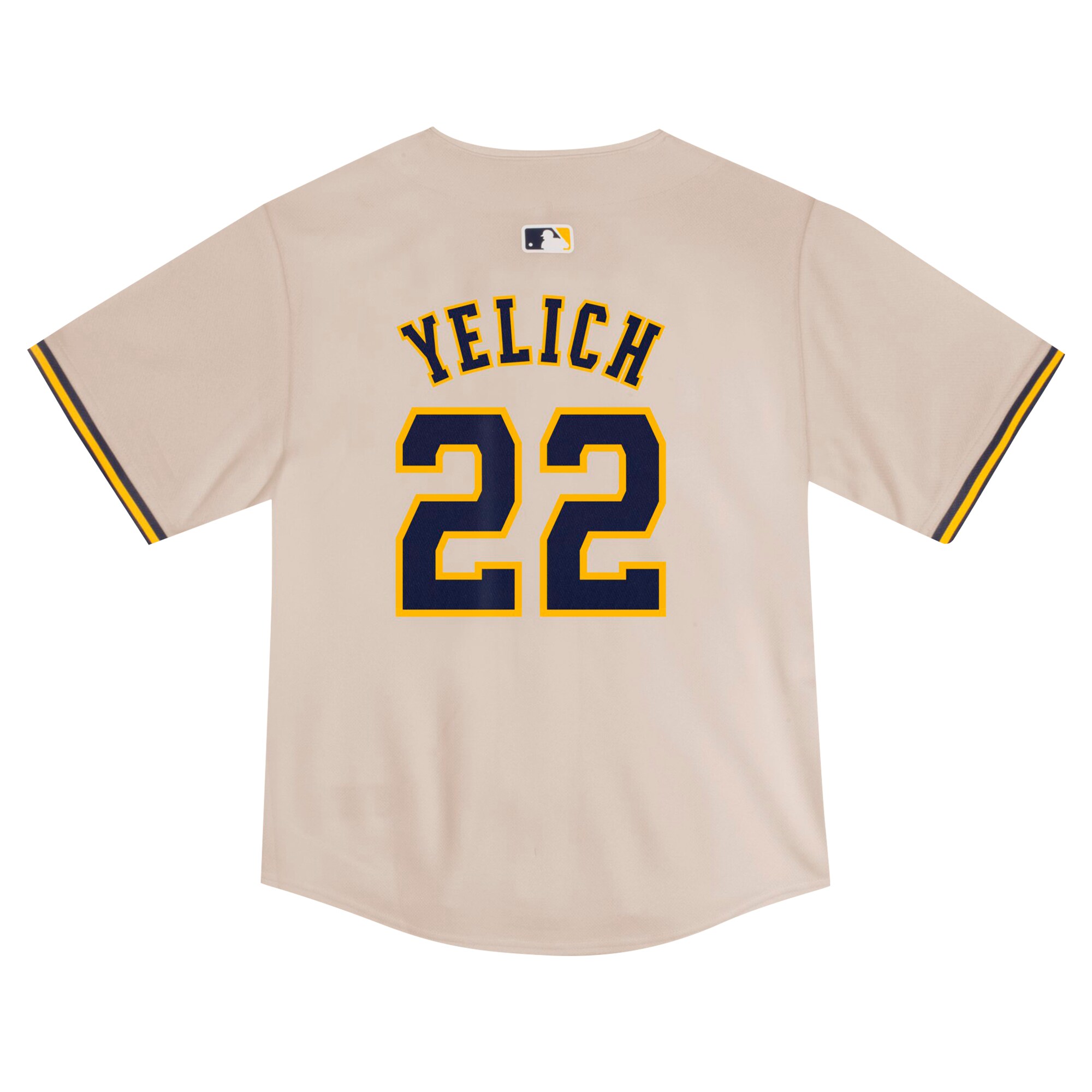Christian Yelich Milwaukee Brewers Nike Toddler Home Game Jersey – Cream