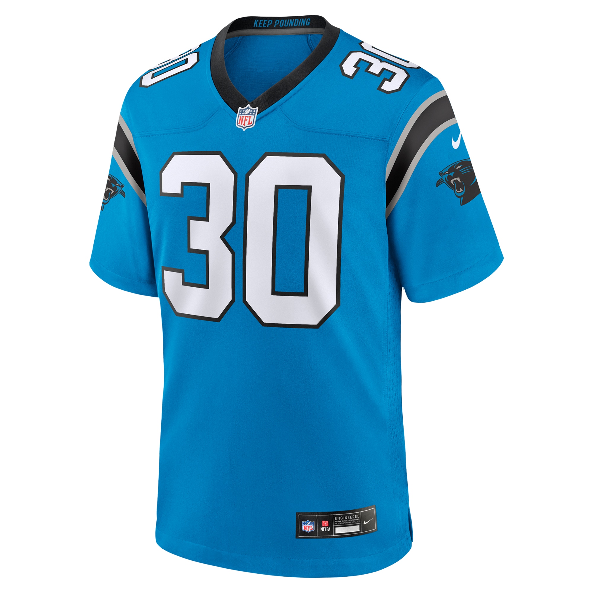 Chuba Hubbard Carolina Panthers Nike Alternate Game Jersey – Blue Clowdercats
