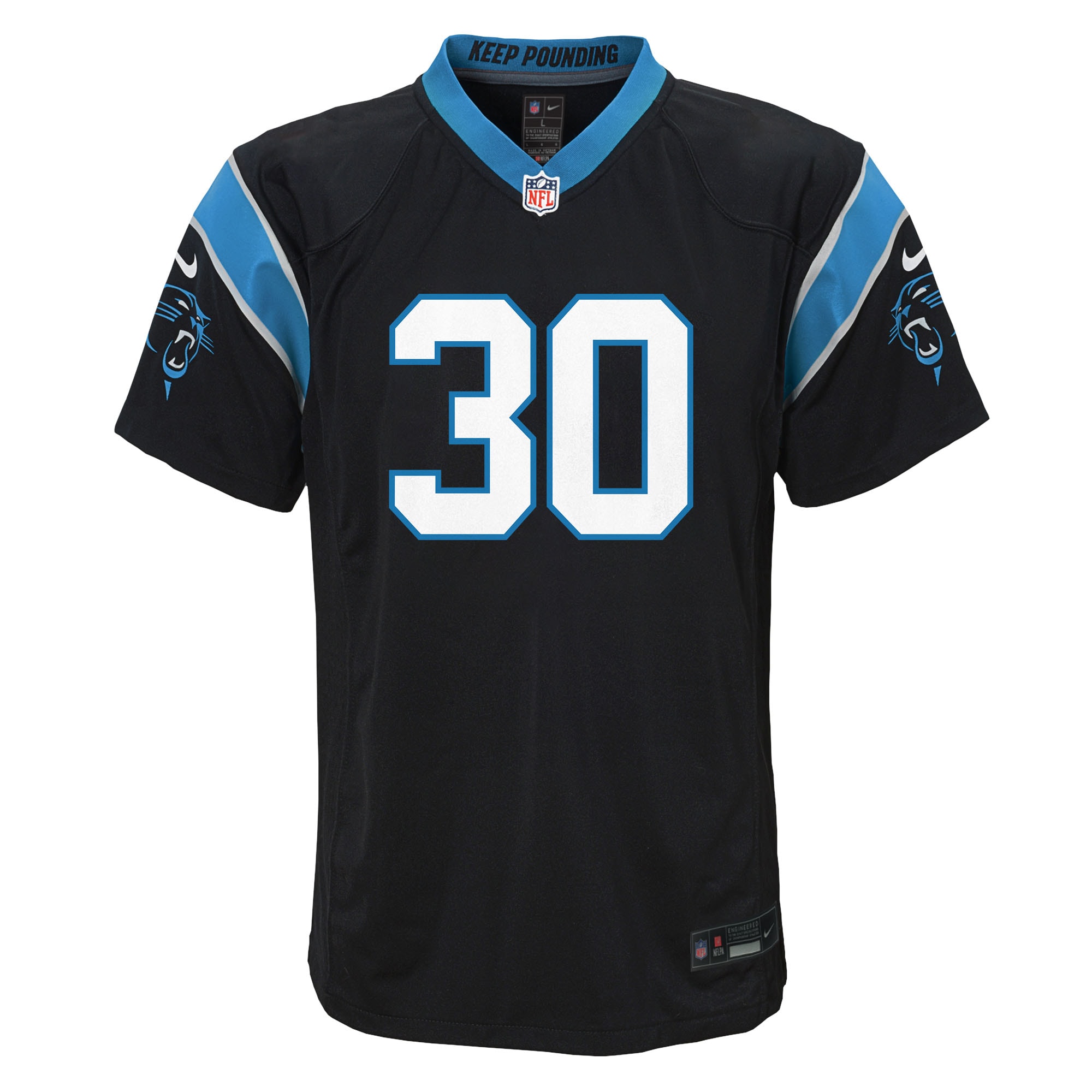 Chuba Hubbard Carolina Panthers Nike Youth Team Game Jersey – Black Clowdercats