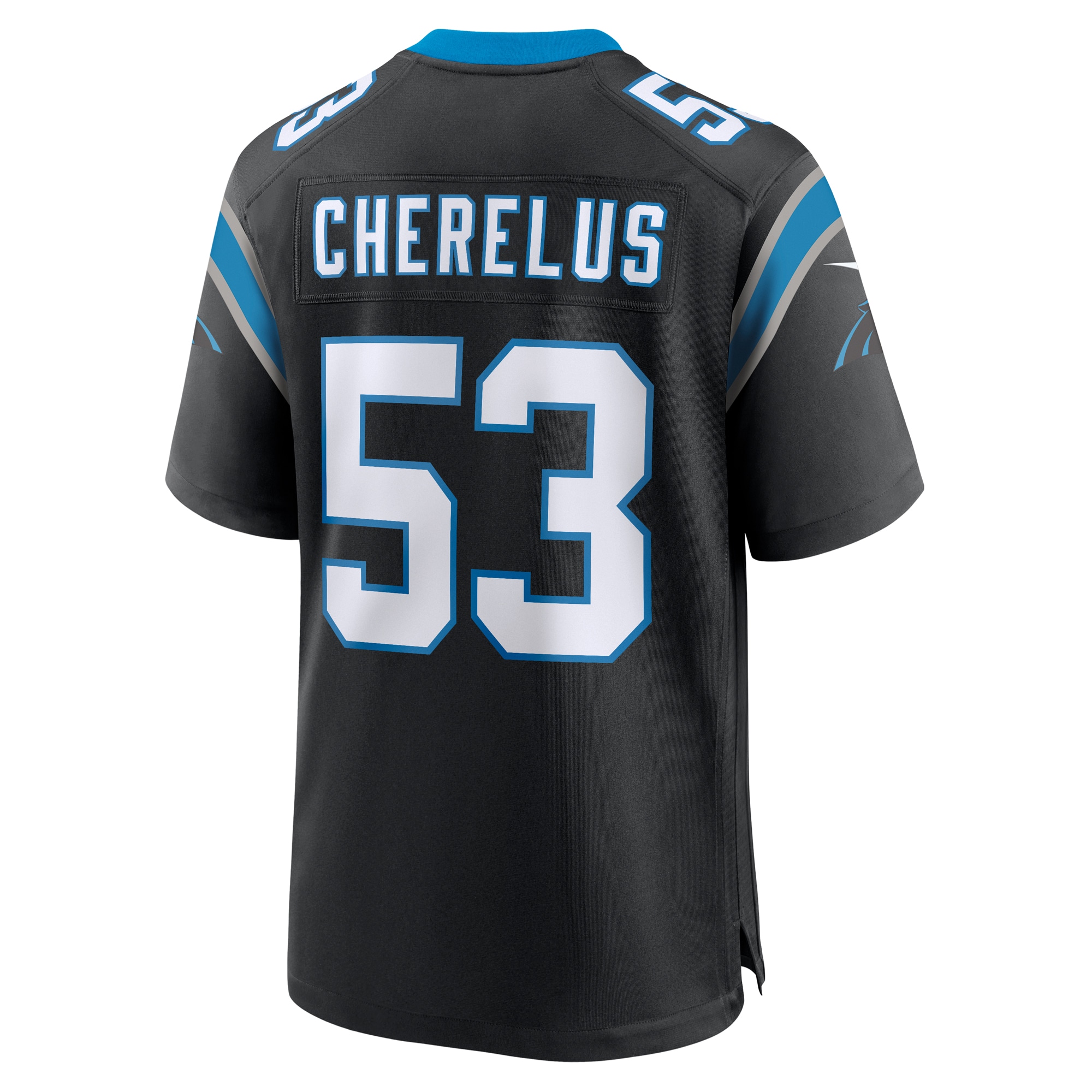 Claudin Cherelus Carolina Panthers Nike Team Game Jersey – Black Clowdercats