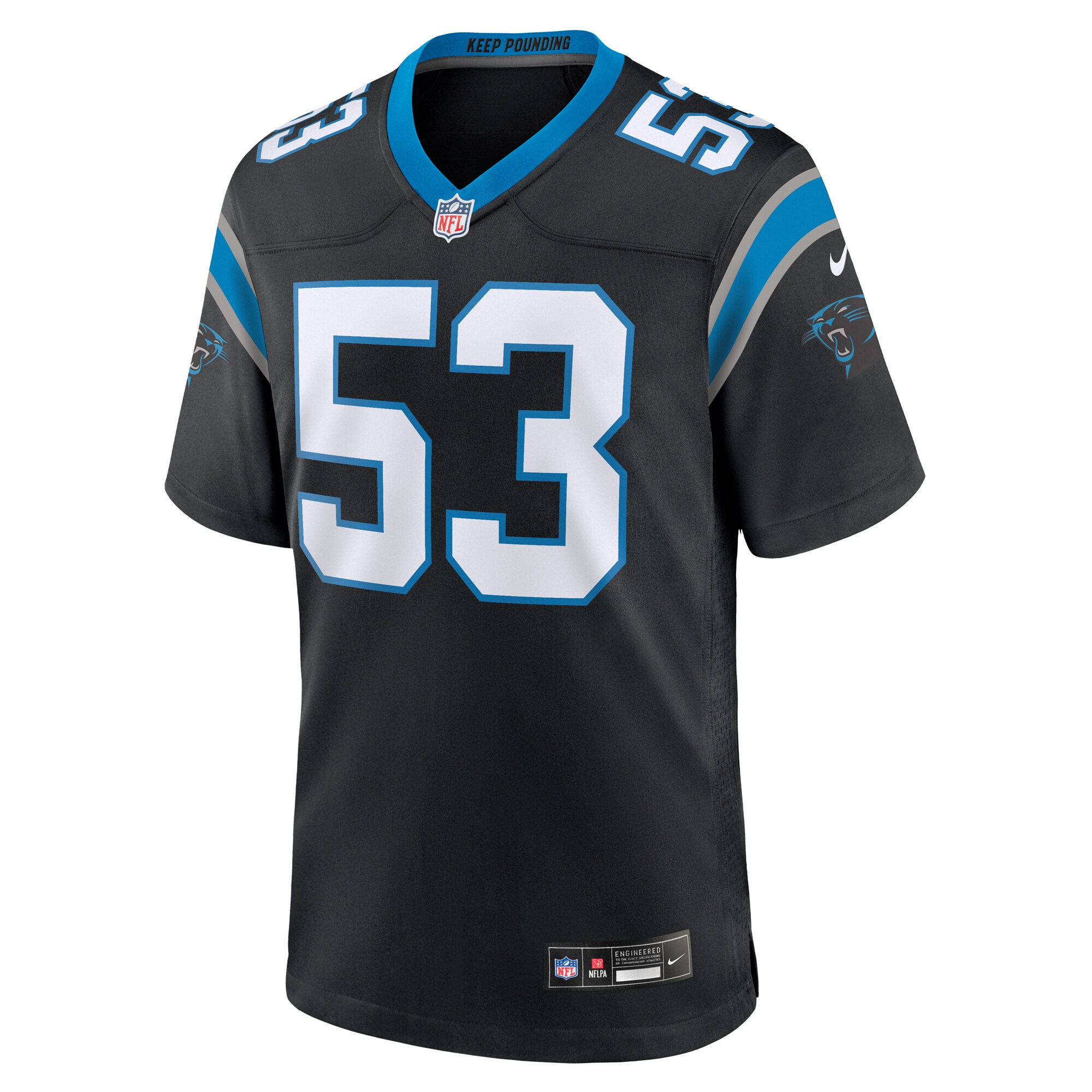 Claudin Cherelus Carolina Panthers Nike Team Game Jersey – Black Clowdercats