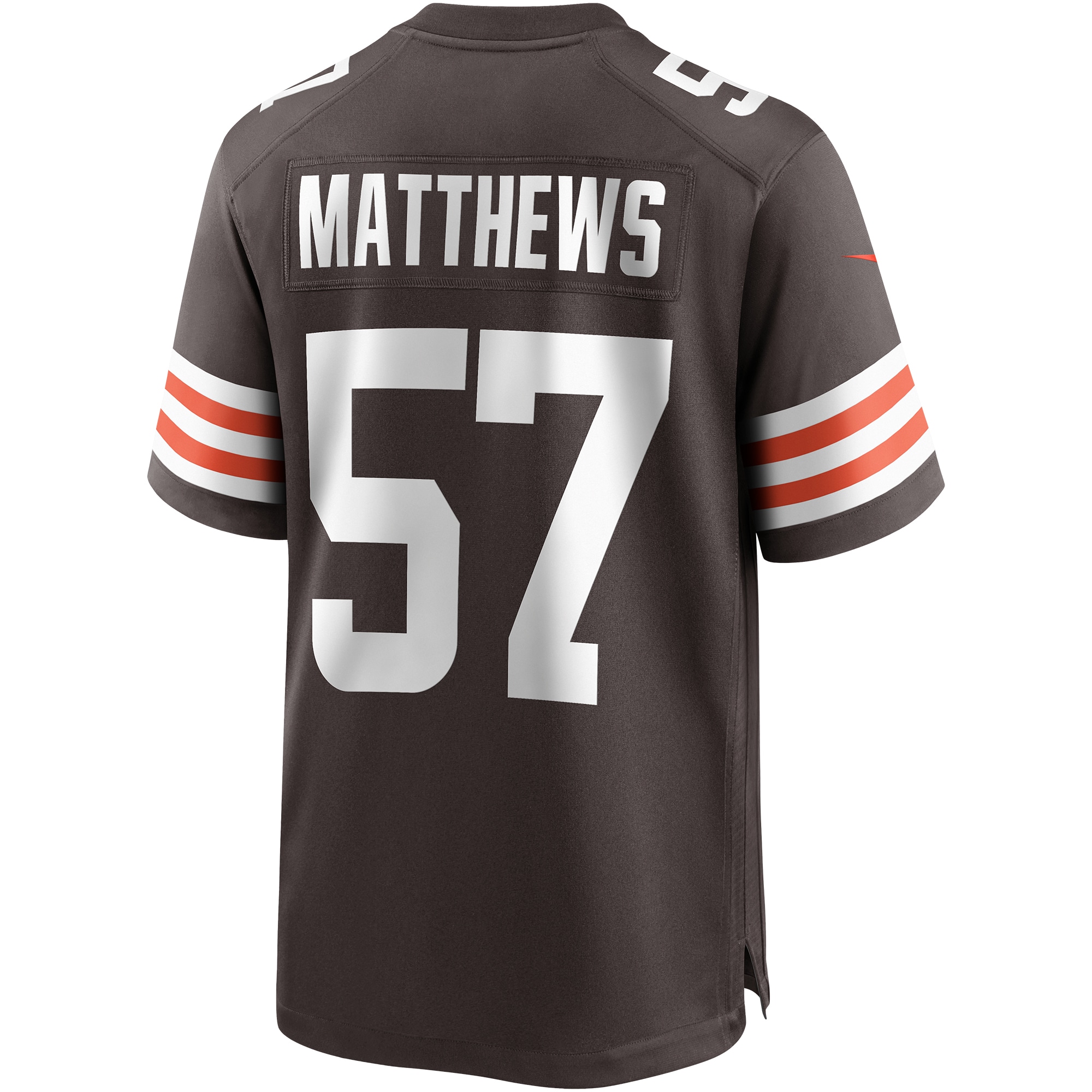 Clay Matthews Cleveland Browns Nike Game Retired Player Jersey – Brown Clowdercats